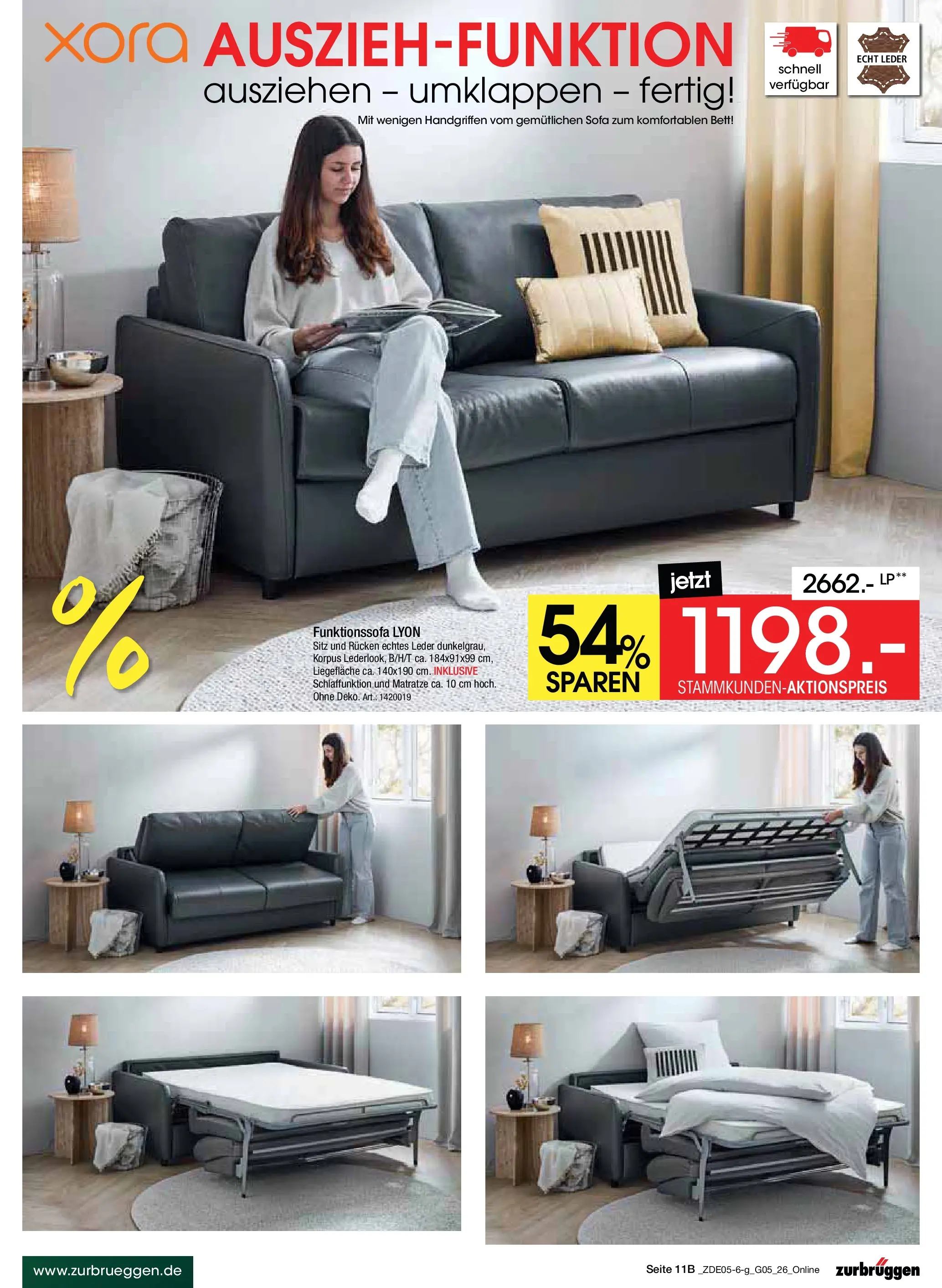 Zurbrüggen - Zurbrüggen: MaiDays Shopping (ab 08.05.2026) zum Blättern | Seite: 15 | Produkte: Bett, Matratze, Sofa