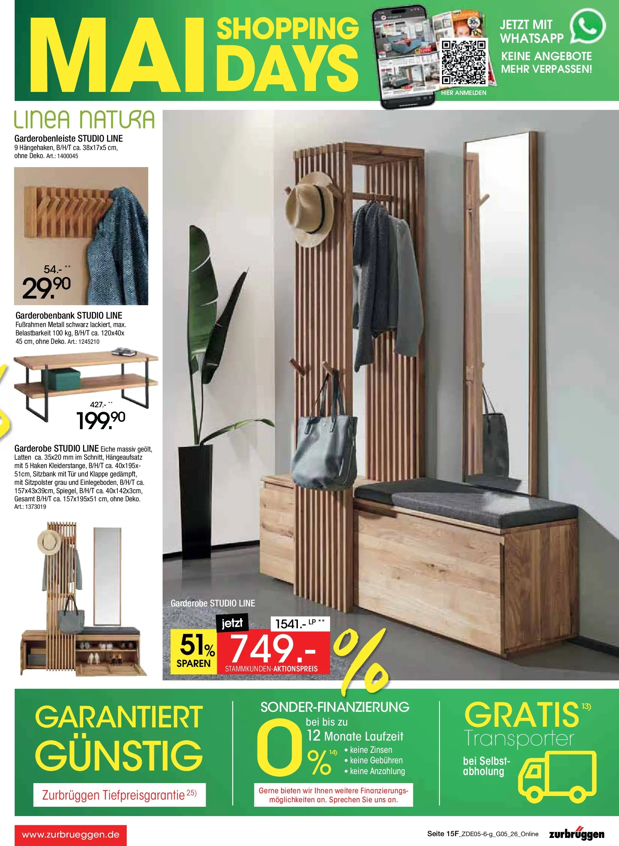 Zurbrüggen - Zurbrüggen: MaiDays Shopping (ab 08.05.2026) zum Blättern | Seite: 39 | Produkte: Sitzbank, Tür