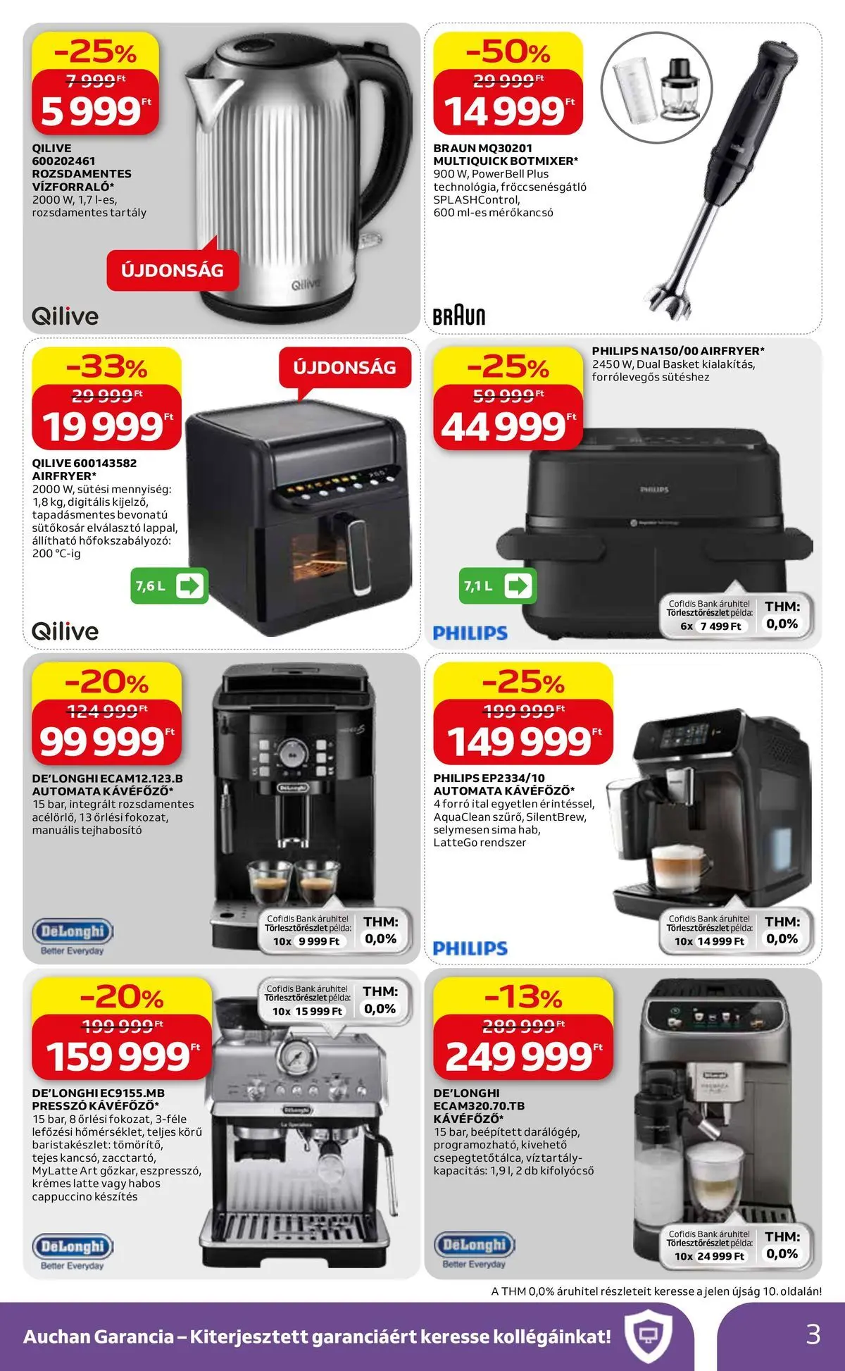 Auchan Elektronikai ajánlataink Budapest - 2026.05.07. -tól/töl > akció, lapozható szórólap 🛍️ | Oldal: 3 | Termékek: Cappuccino, Tejhabosító