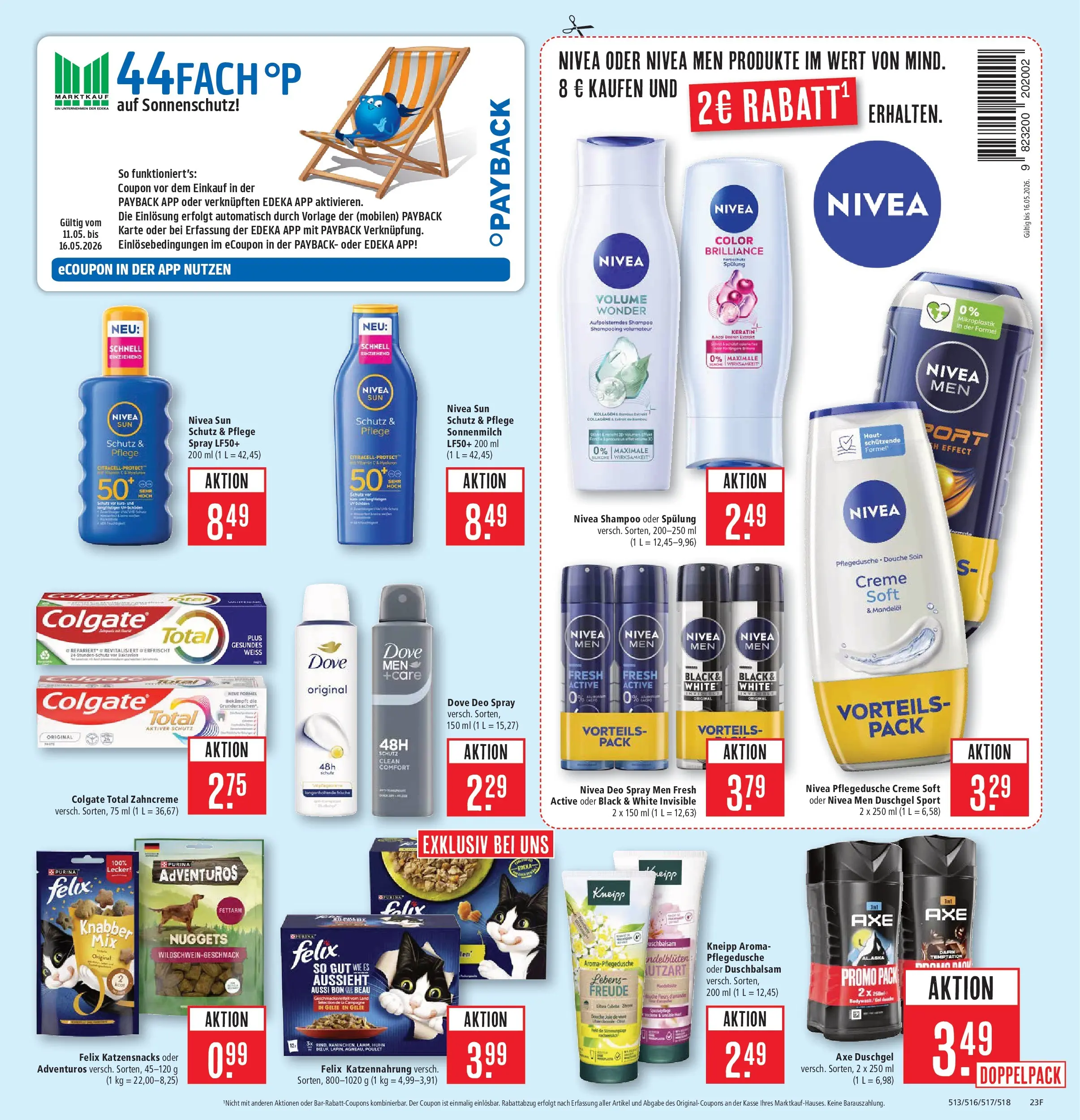 Marktkauf Prospekt Filderstadt	 (ab 10.05.2026) » Angebote online | Seite: 29 | Produkte: Shampoo, Spülung, Creme, Axe