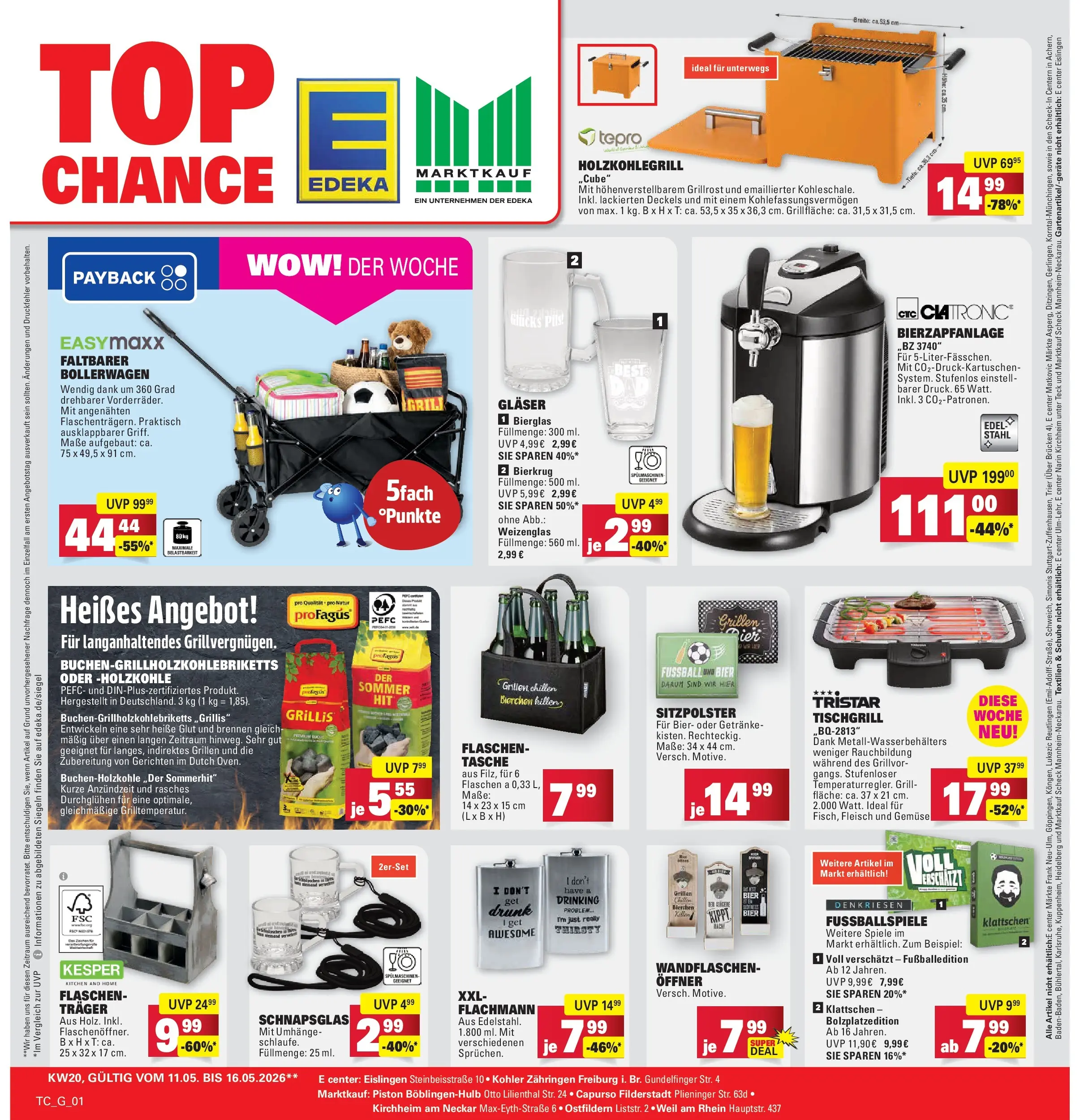Marktkauf Prospekt Filderstadt	 (ab 10.05.2026) » Angebote online | Seite: 31 | Produkte: Tasche, Grill, Bier, Fleisch