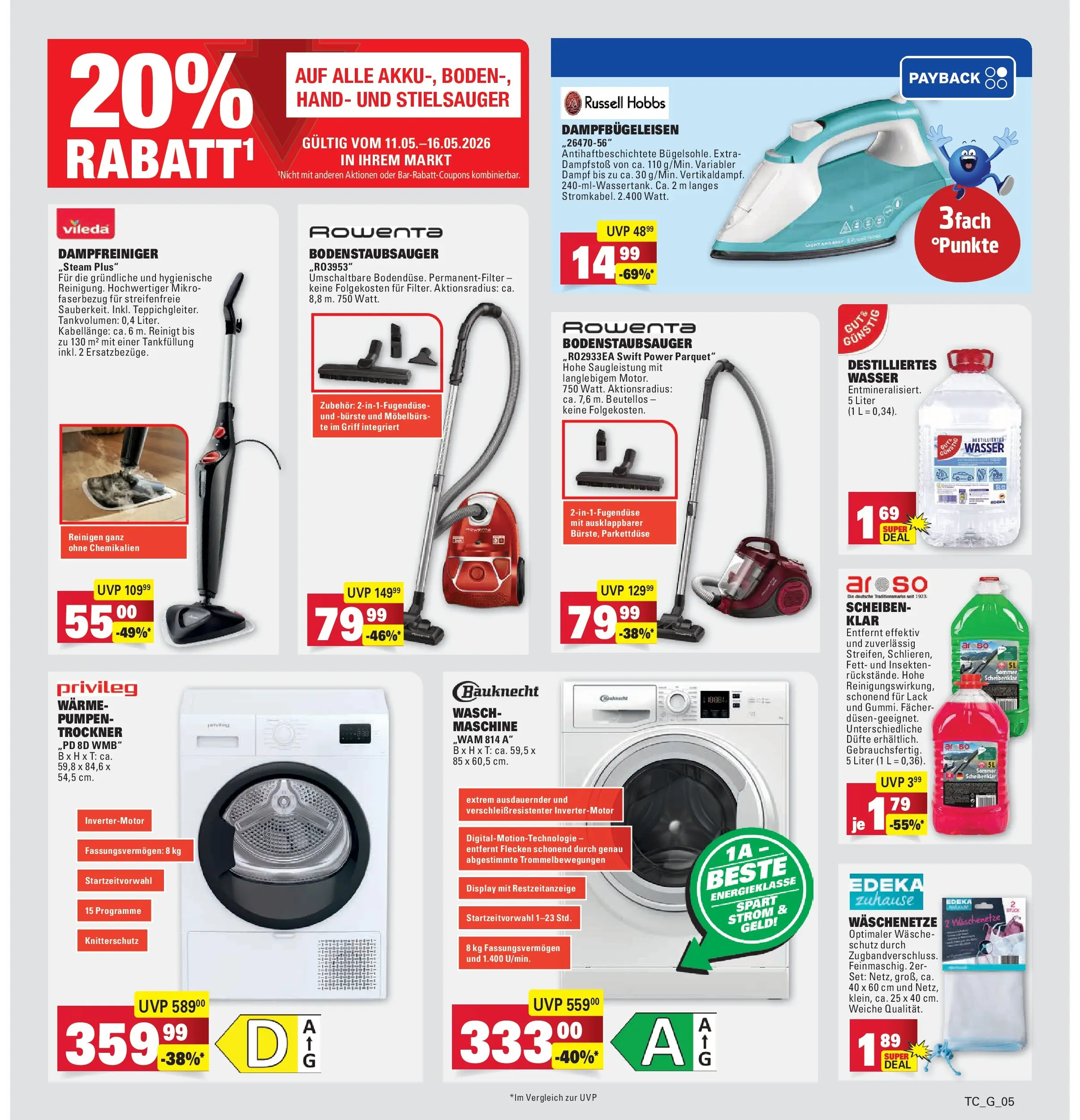 Marktkauf Prospekt Filderstadt	 (ab 10.05.2026) » Angebote online | Seite: 35 | Produkte: Trockner, Bürste, Wasser