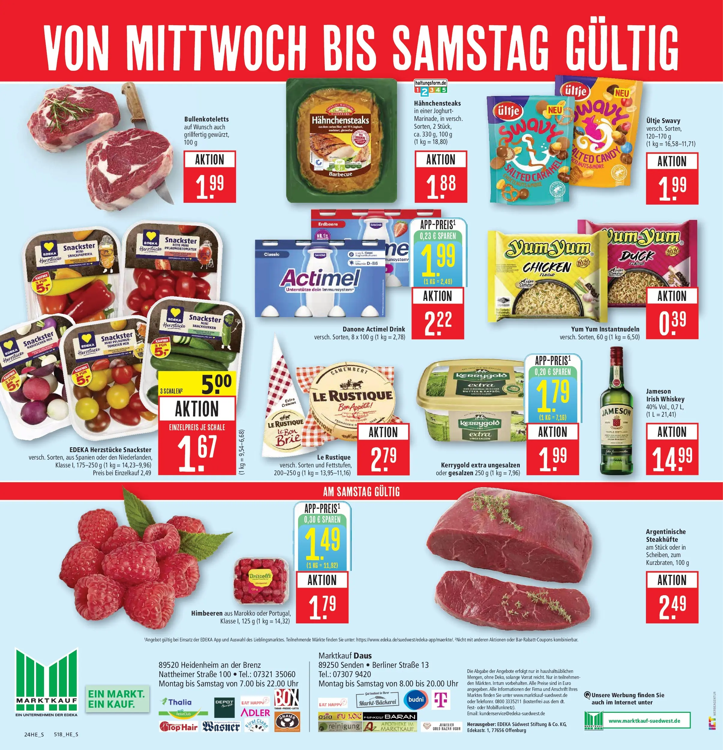 Marktkauf Prospekt Senden	 (ab 10.05.2026) » Angebote online | Seite: 30 | Produkte: Berliner, Himbeeren, Actimel, Whiskey
