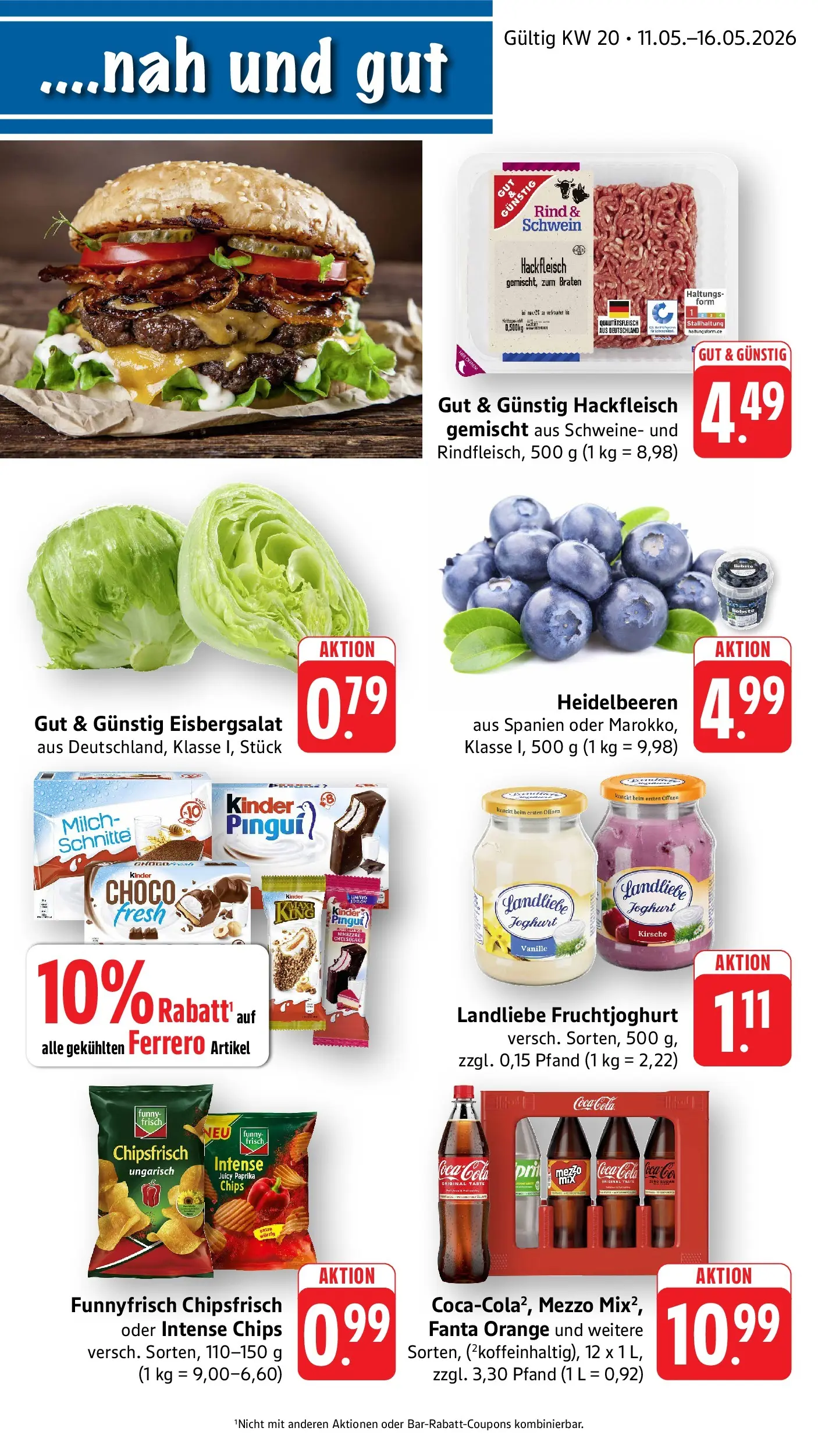 Edeka prospekt Neuhofen	 (ab 10.05.2026) » Angebote Online | Seite: 1 | Produkte: Milch, Fruchtjoghurt, Chips, Hackfleisch