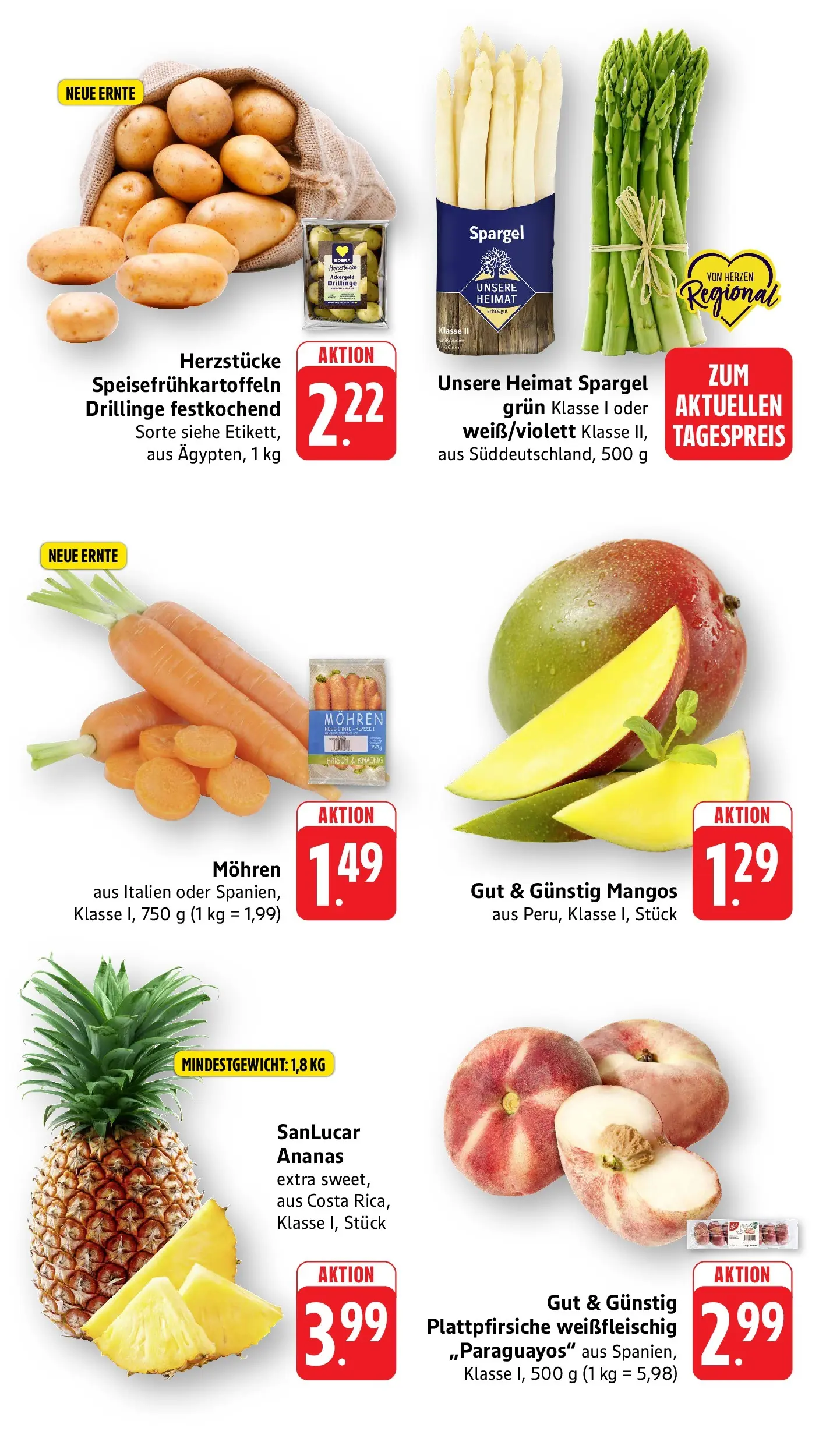 Edeka prospekt Neuhofen	 (ab 10.05.2026) » Angebote Online | Seite: 2 | Produkte: Ananas, Spargel, Mohren, Mango