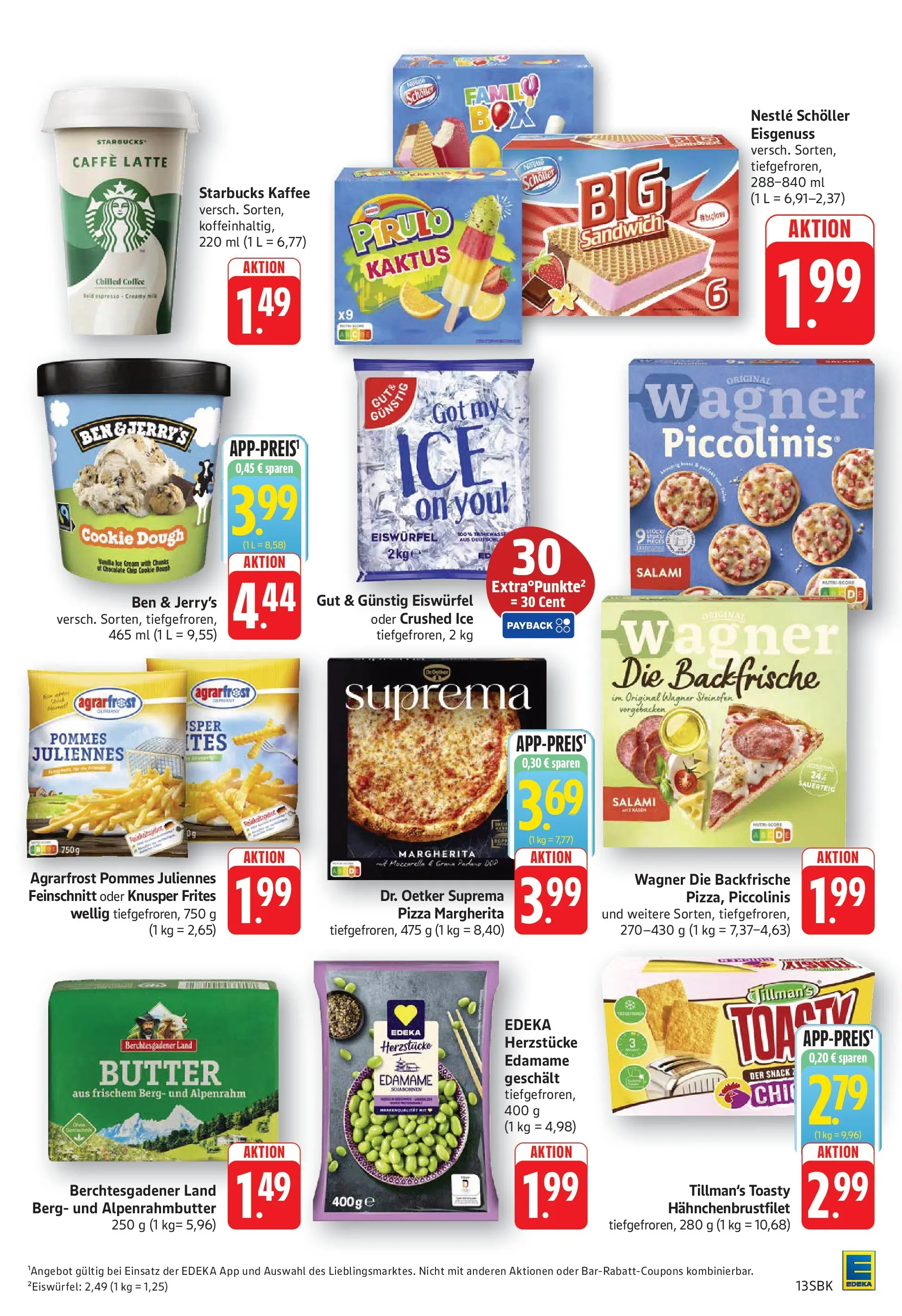 E center Prospekt Bad Bergzabern	 (ab 10.05.2026) zum Blättern | Seite: 15 | Produkte: Butter, Pommes, Starbucks, Salami