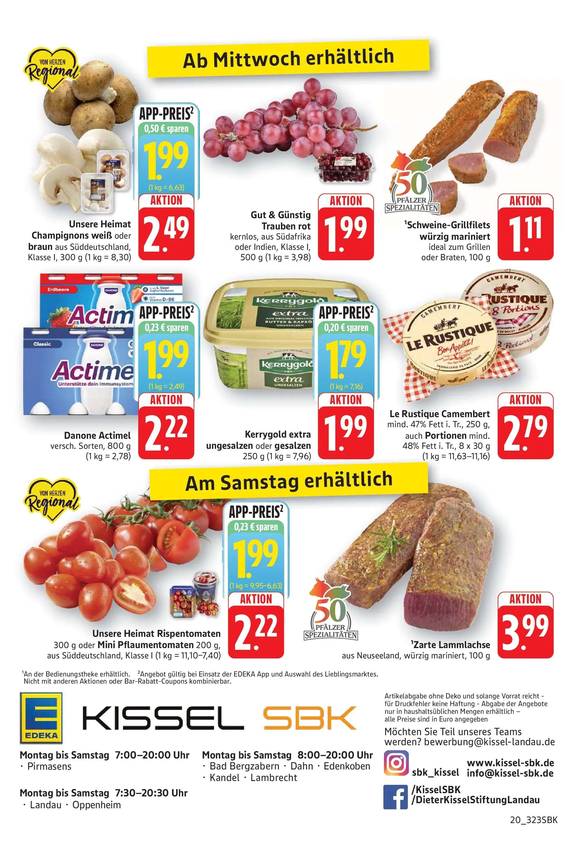 E center Prospekt Bad Bergzabern	 (ab 10.05.2026) zum Blättern | Seite: 22 | Produkte: Butter, Trauben, Bad, Champignons