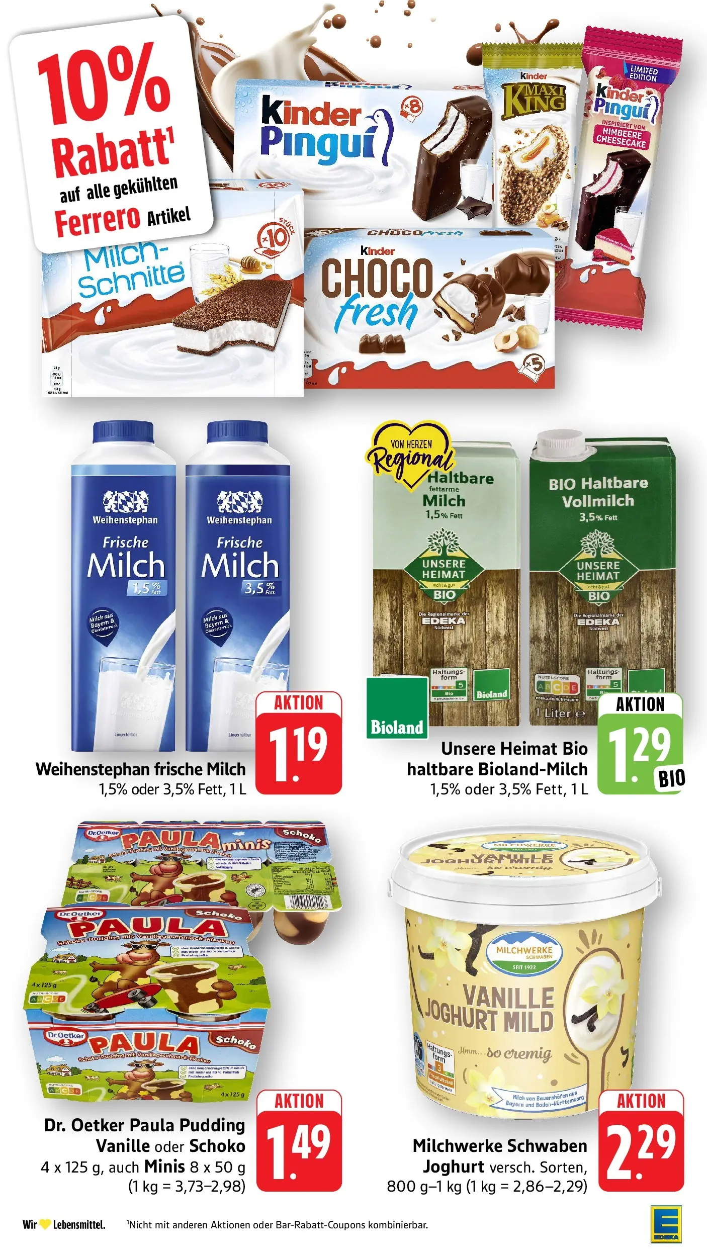 E center Prospekt Kirchheim-Teck	 (ab 10.05.2026) zum Blättern | Seite: 23 | Produkte: Milch, Joghurt, Pudding, Himbeere