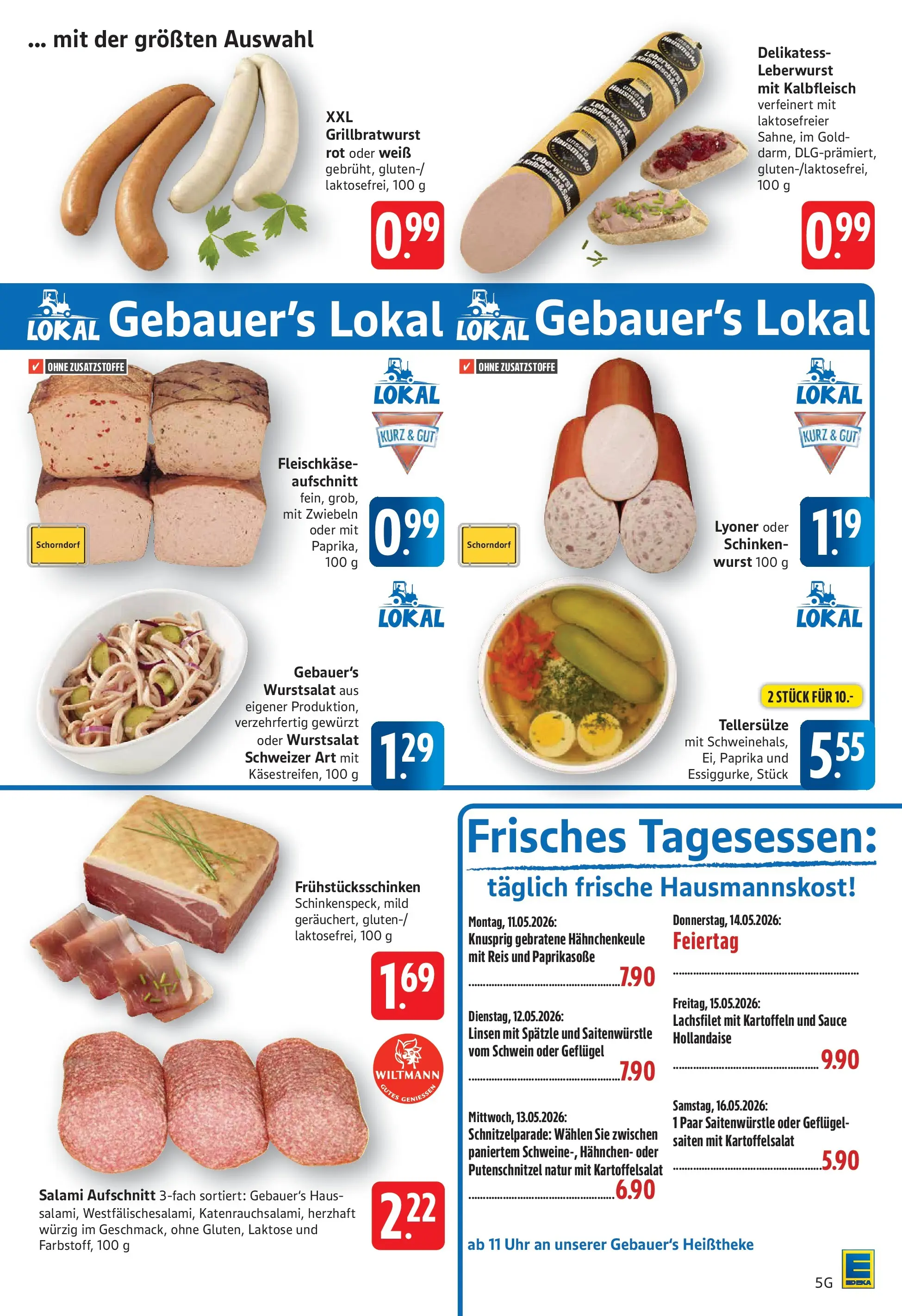 Edeka prospekt Geislingen	 (ab 10.05.2026) » Angebote Online | Seite: 11 | Produkte: Mozzarella, Burger, Dattel, Erbsen