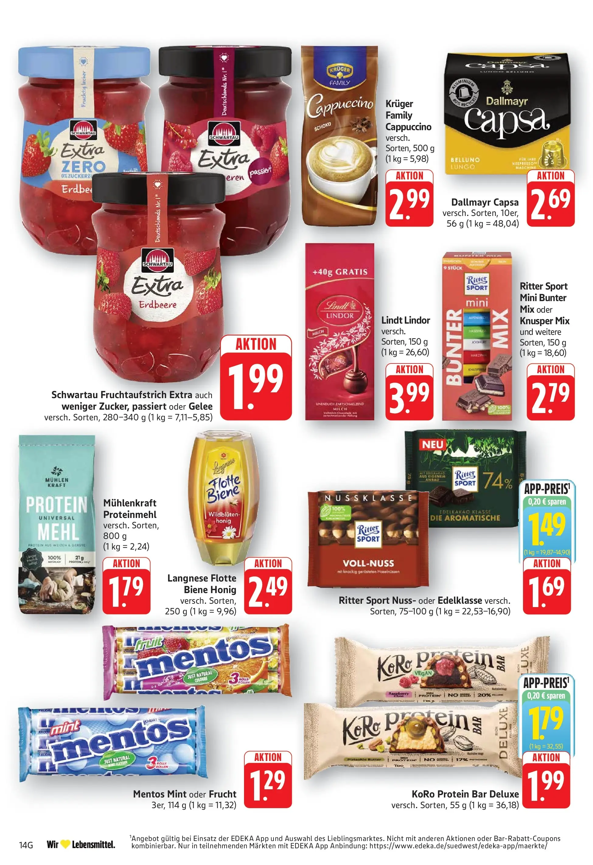 Edeka prospekt Göppingen	 (ab 10.05.2026) » Angebote Online | Seite: 16 | Produkte: Langnese, Mehl, Ritter sport, Dallmayr capsa