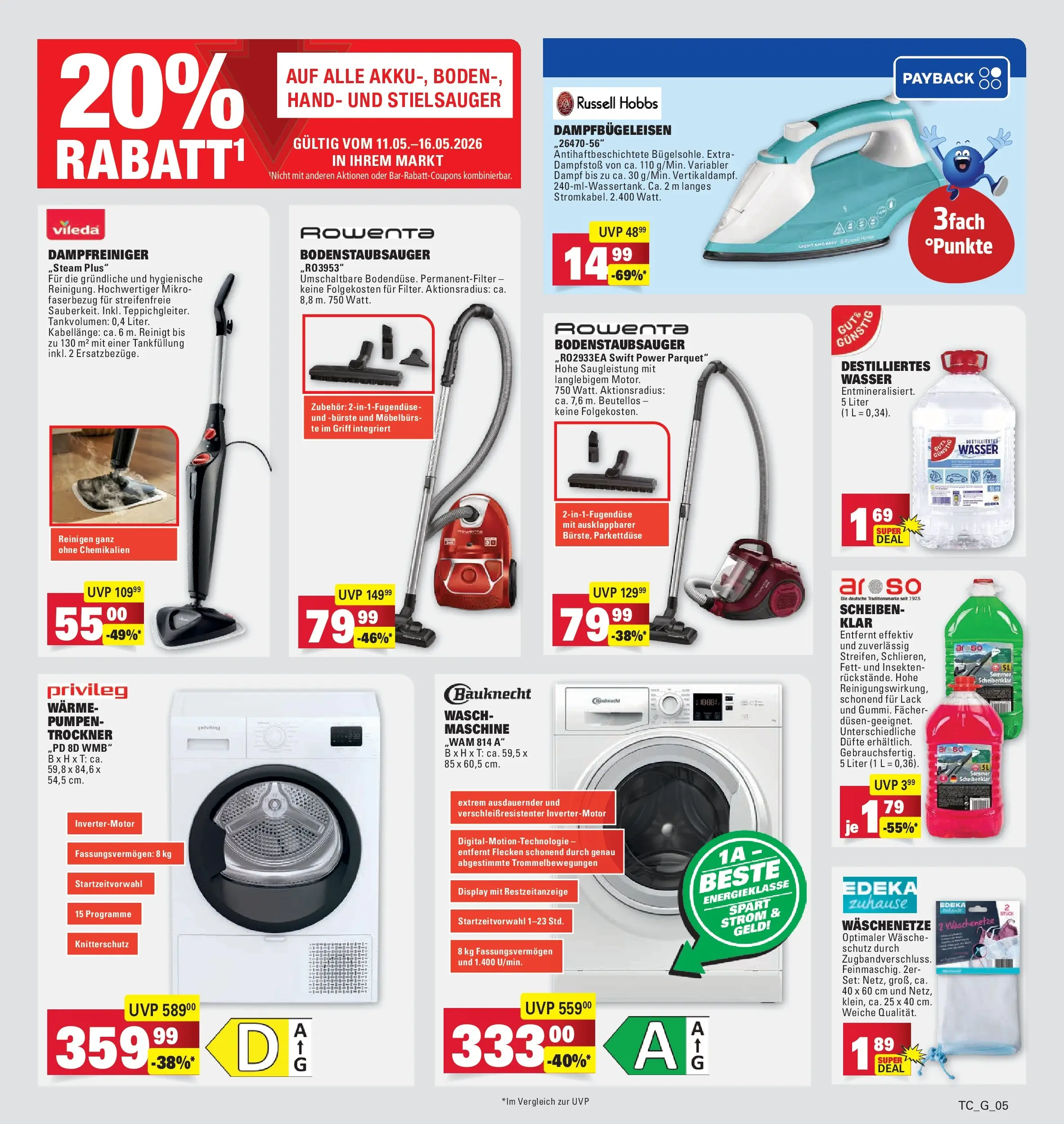 Edeka prospekt Göppingen	 (ab 10.05.2026) » Angebote Online | Seite: 35 | Produkte: Trockner, Bürste, Wasser
