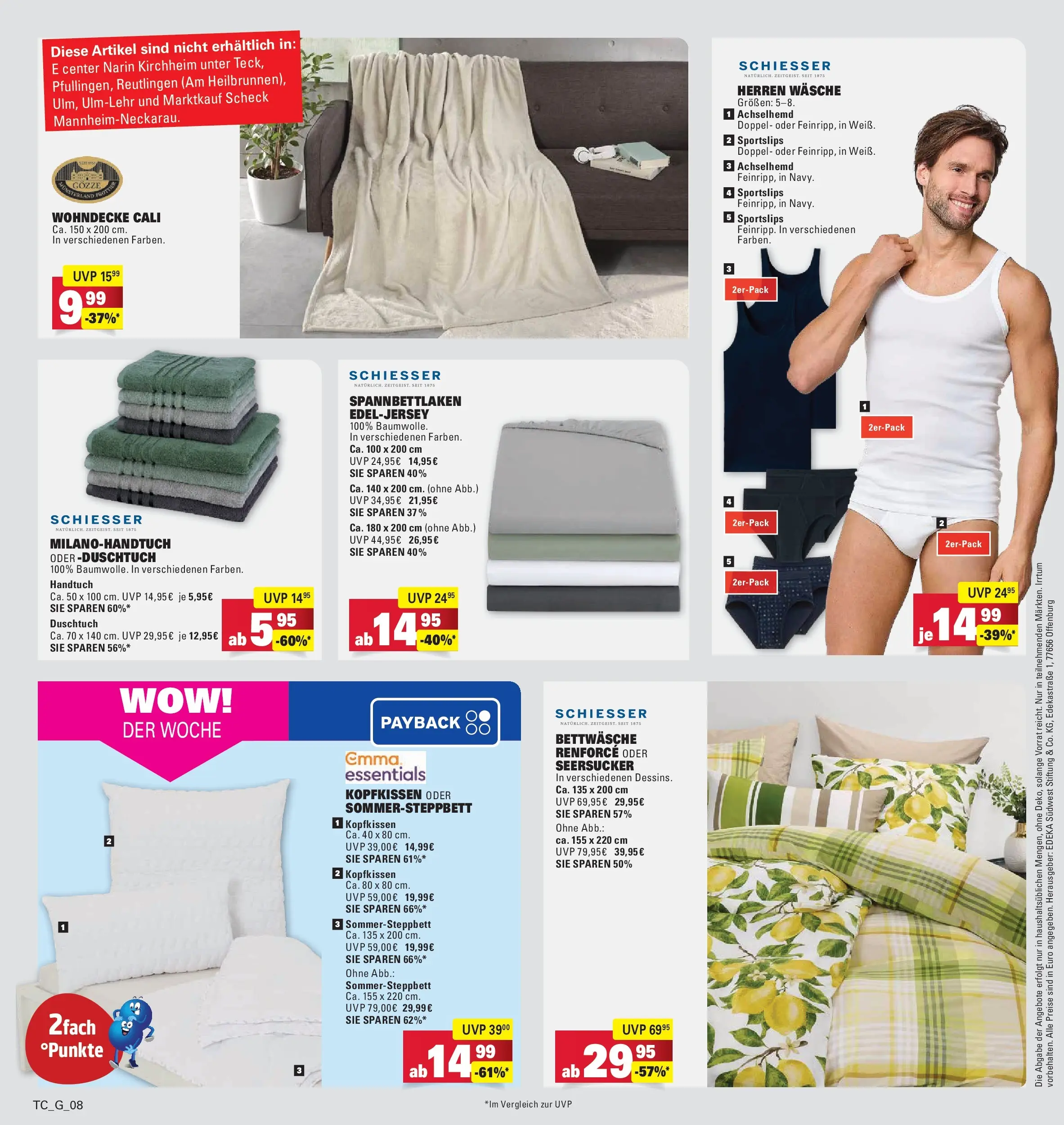 Edeka prospekt Göppingen	 (ab 10.05.2026) » Angebote Online | Seite: 38 | Produkte: Bettwäsche, Kopfkissen