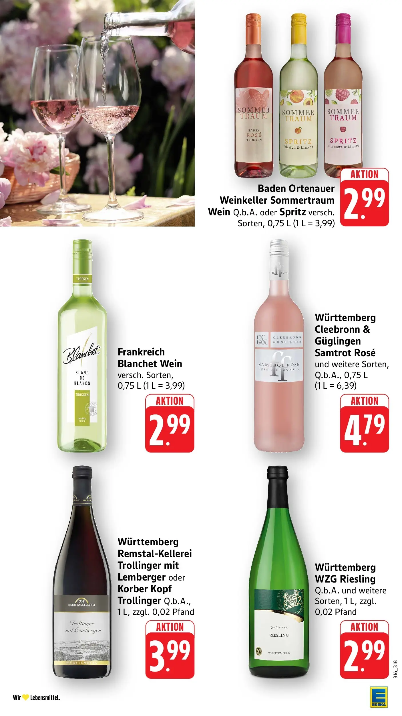 E center Prospekt Kirchheim-Teck	 (ab 10.05.2026) zum Blättern | Seite: 40 | Produkte: Pfirsich, Himbeere, Wein