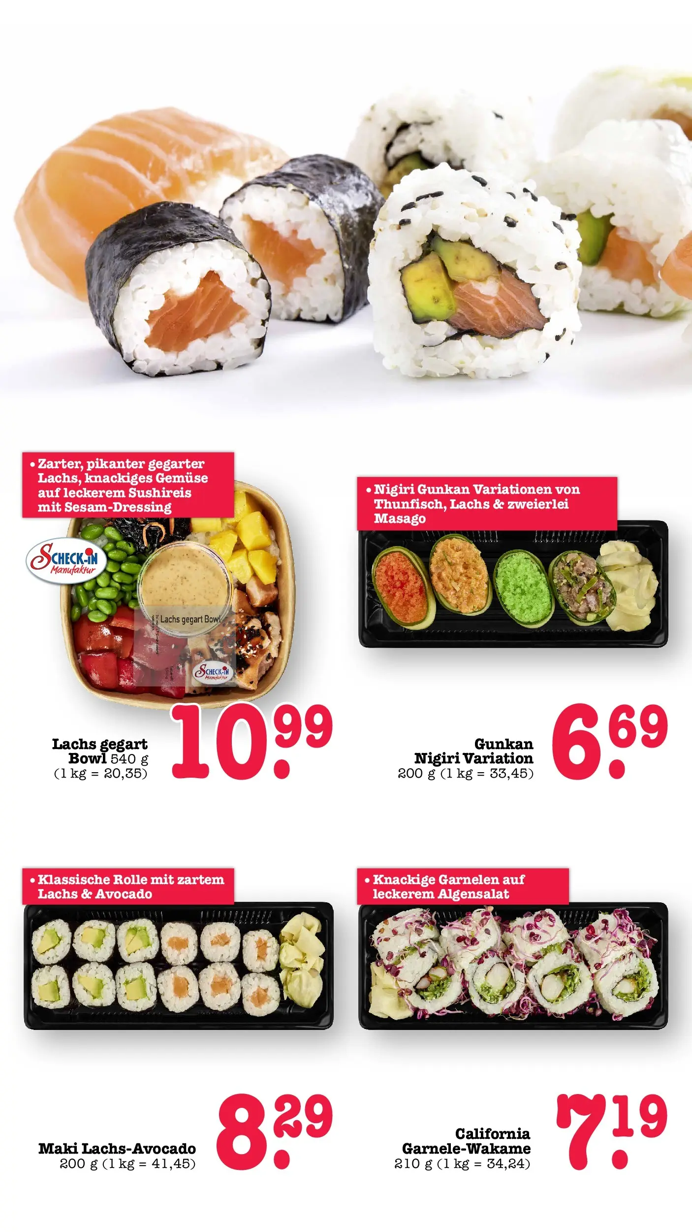 E center Prospekt Sinzheim (ab 10.05.2026) zum Blättern | Seite: 27 | Produkte: Garnelen, Avocado, Lachs, Gemüse E center Prospekt Sinzheim (ab 10.05.2026) zum Blättern | Seite: 27 | Produkte: Garnelen, Avocado, Lachs, Gemüse