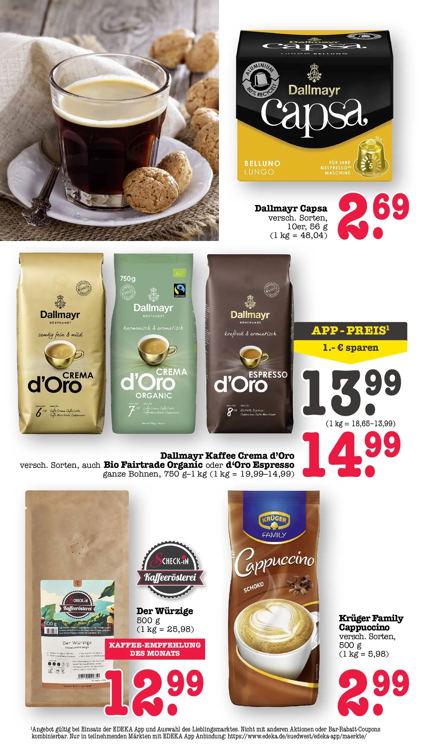 E center Prospekt Sinzheim (ab 10.05.2026) zum Blättern | Seite: 40 | Produkte: Kaffee, Dallmayr, Dallmayr capsa E center Prospekt Sinzheim (ab 10.05.2026) zum Blättern | Seite: 40 | Produkte: Kaffee, Dallmayr, Dallmayr capsa
