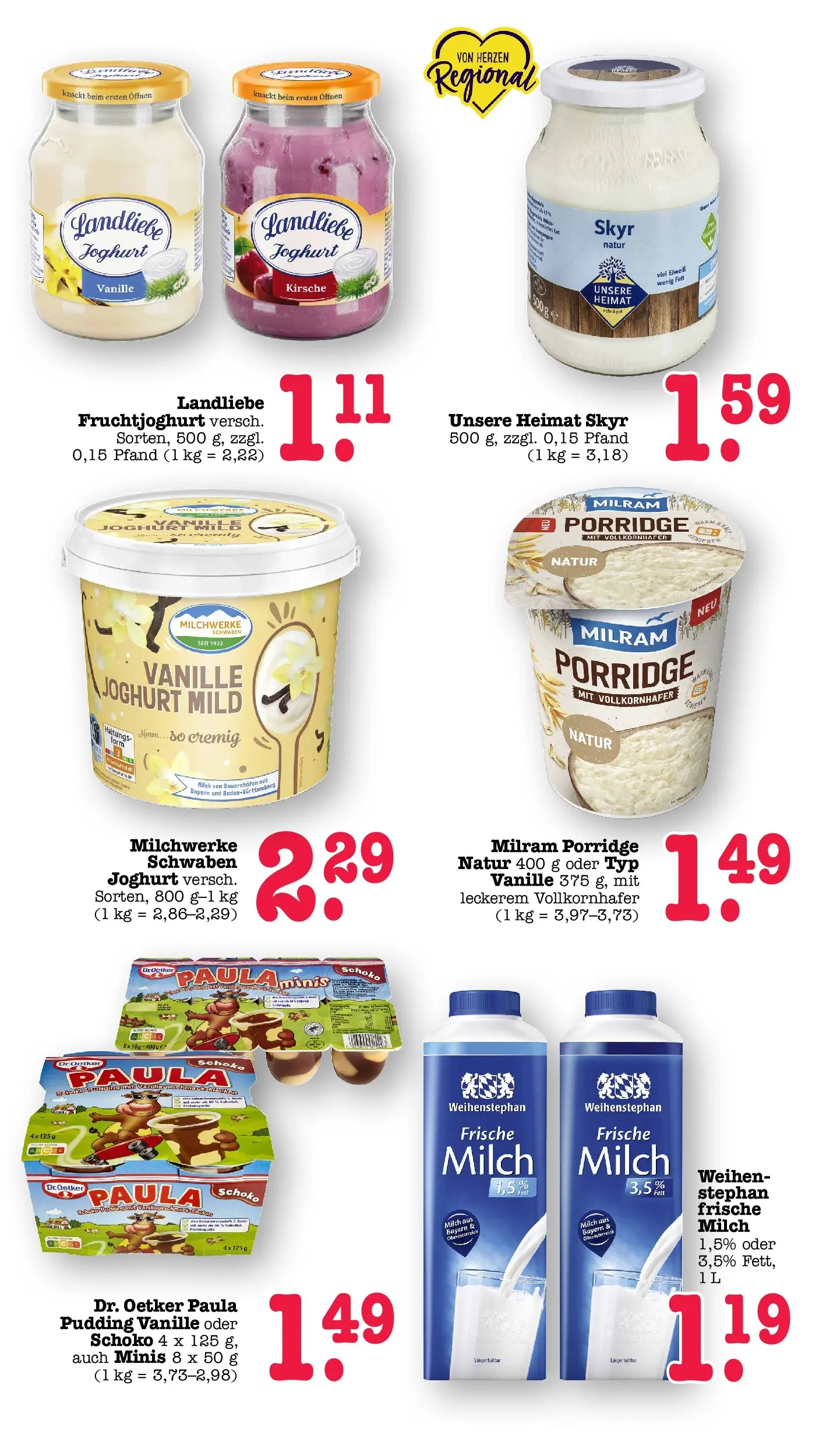 E center Prospekt Sinzheim (ab 10.05.2026) zum Blättern | Seite: 32 | Produkte: Milch, Joghurt, Pudding, Milram E center Prospekt Sinzheim (ab 10.05.2026) zum Blättern | Seite: 32 | Produkte: Milch, Joghurt, Pudding, Milram