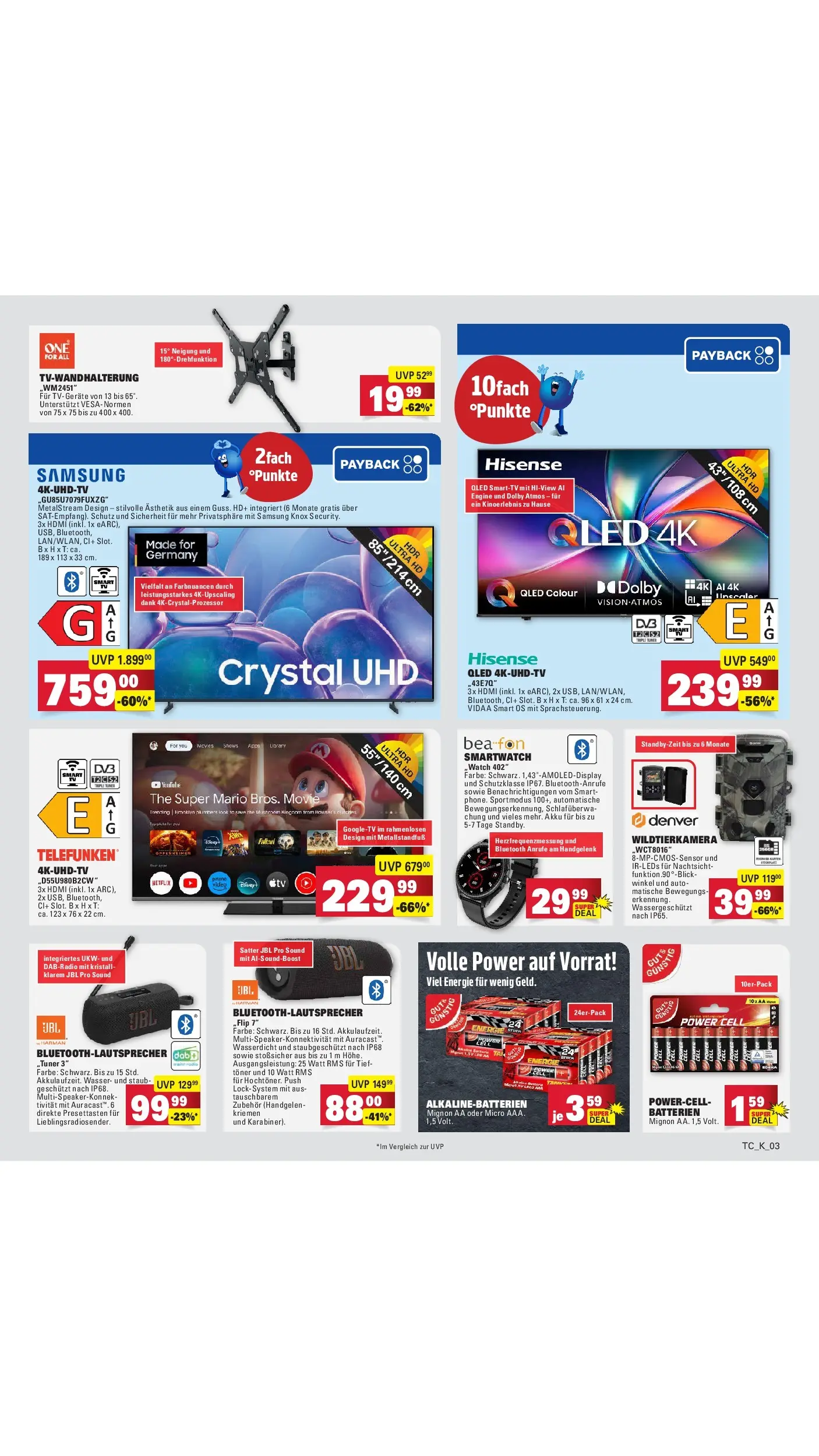 E center Prospekt Kirchheim-Teck	 (ab 10.05.2026) zum Blättern | Seite: 60 | Produkte: Toner, Batterien, Wasser, TV