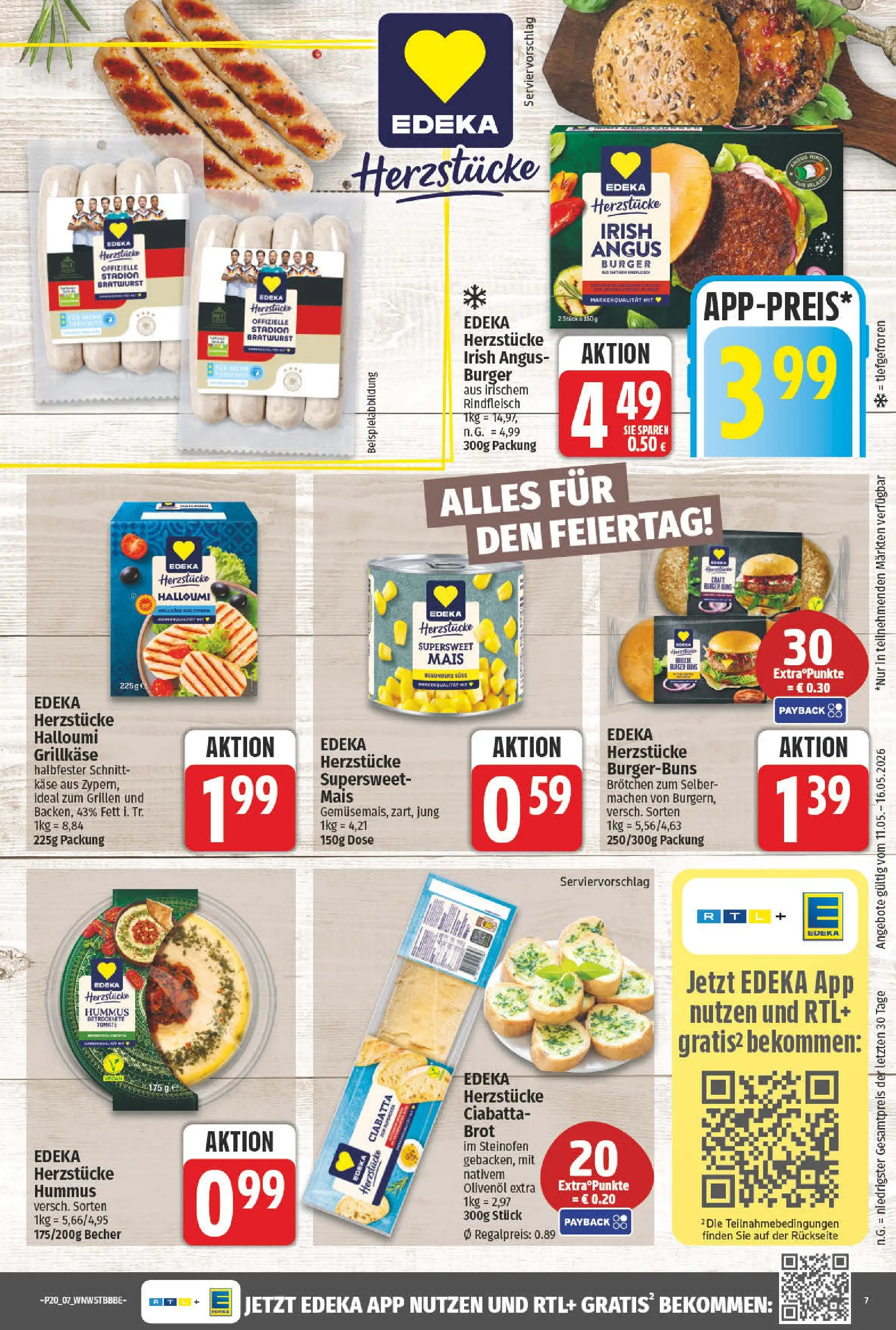 Angebote - Wochenangebote (ab 10.05.2026) zum Blättern | Seite: 7 | Produkte: Käse, Olivenol, Bratwurst, Brot