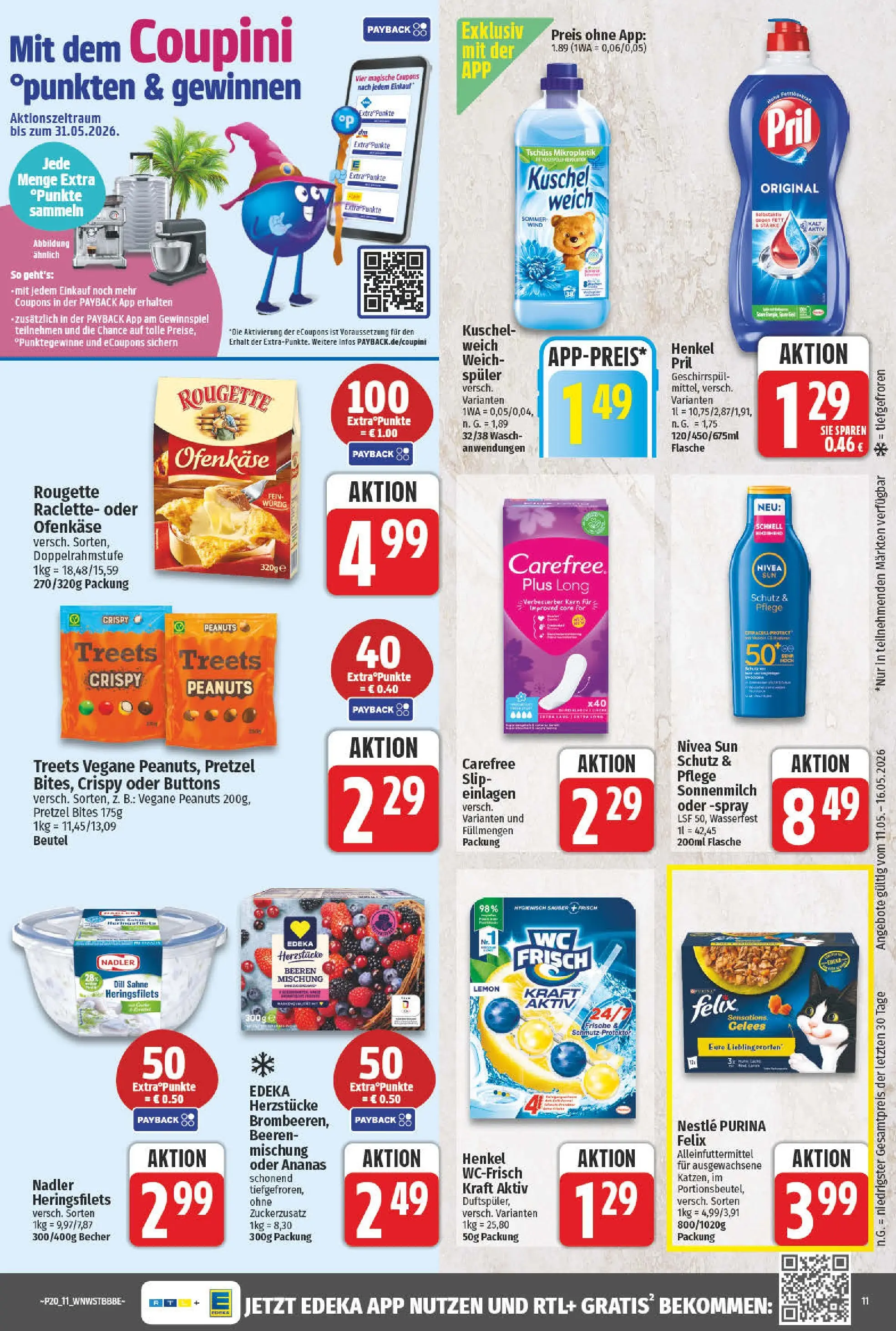 Angebote - Wochenangebote (ab 10.05.2026) zum Blättern | Seite: 11 | Produkte: Ananas, Slip, Raclette, Sahne