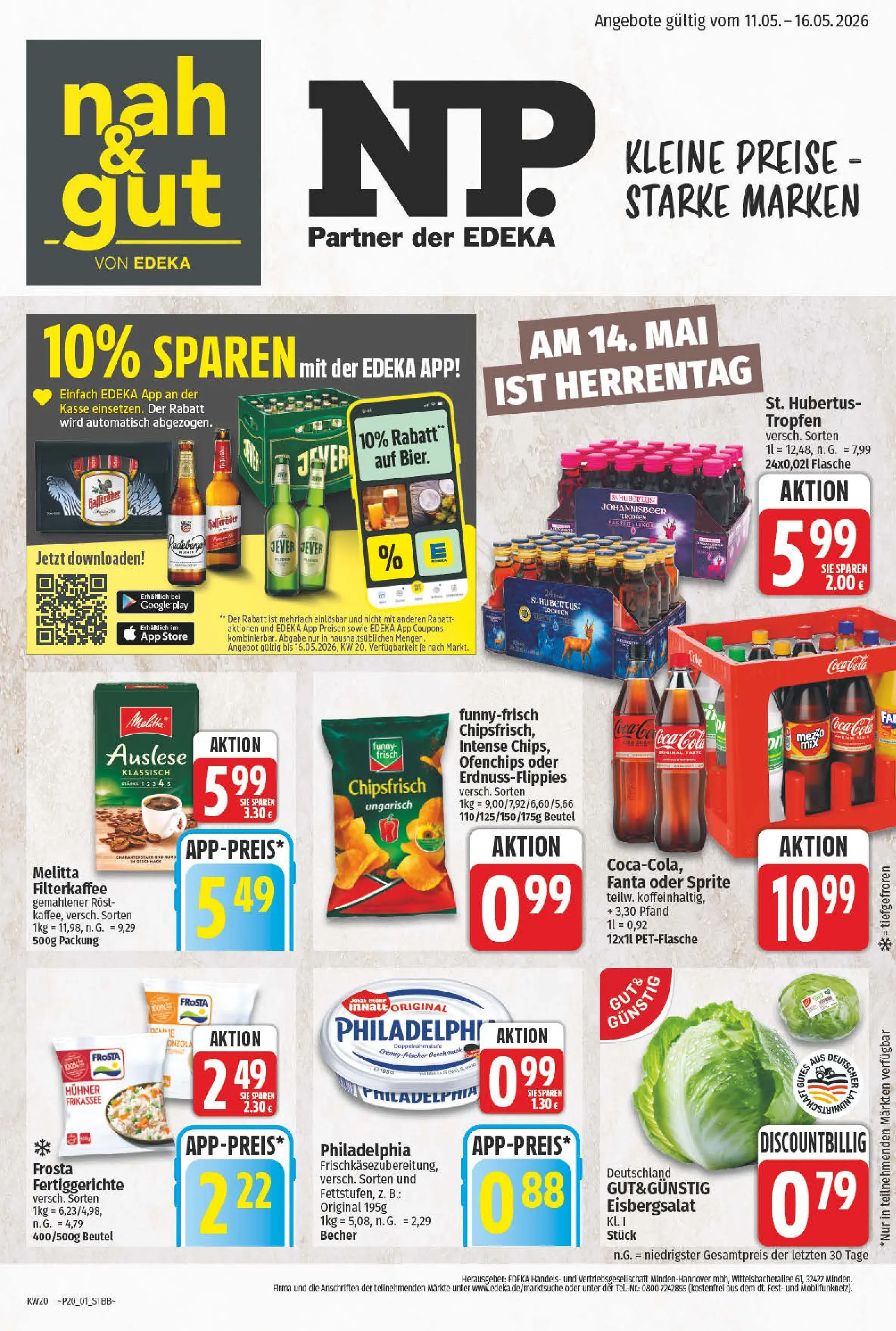 Angebote - Wochenangebote (ab 10.05.2026) zum Blättern | Seite: 1 | Produkte: Melitta, Sprite, Philadelphia, Eisbergsalat