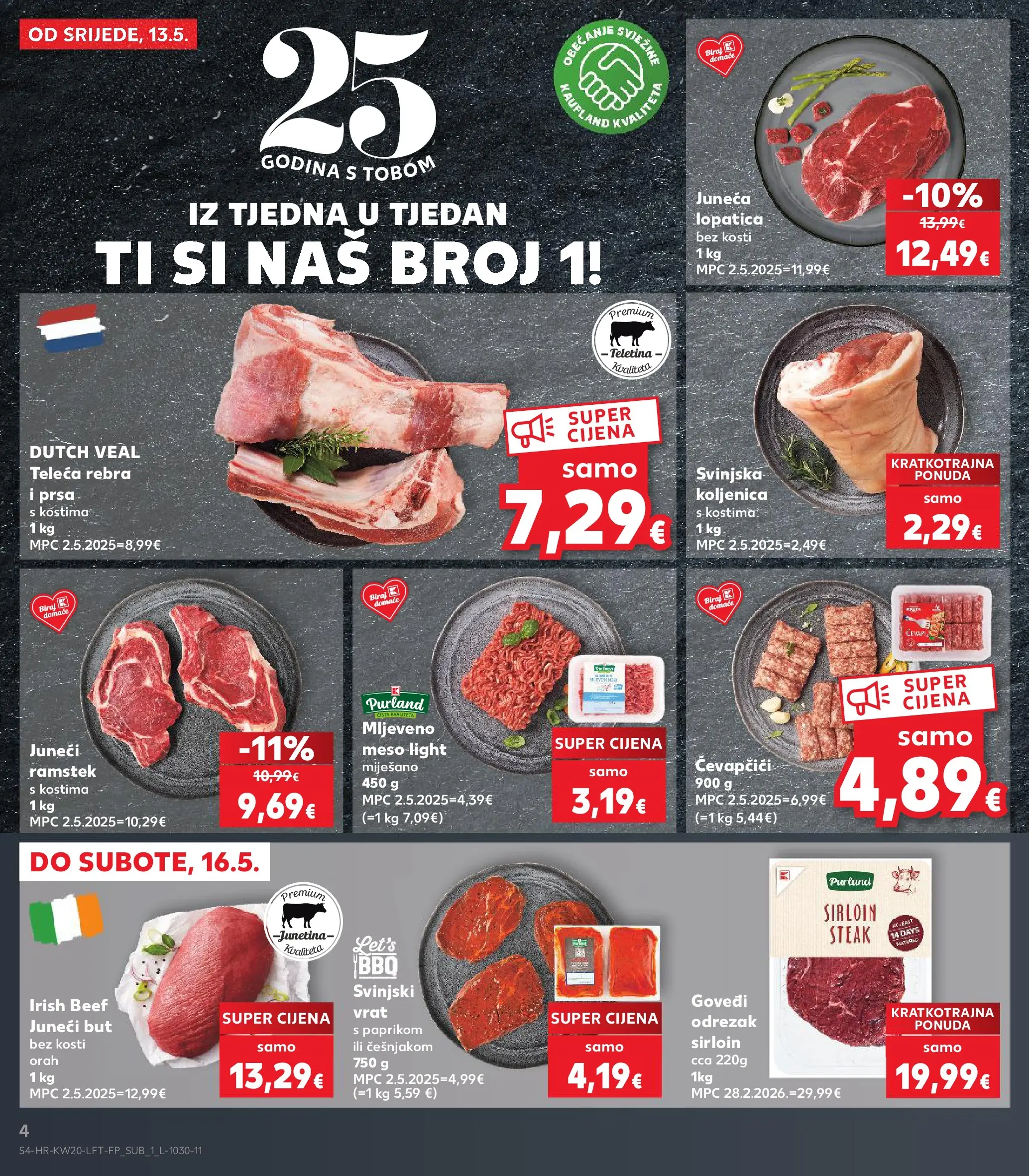 Kaufland - Kaufland katalog do 19.05.2026 novi od 12.05.2026 na listanje > letak digitalni | Stranica: 4 | Proizvodi: Juneći but, Junetina, Mljeveno meso, Lopatica