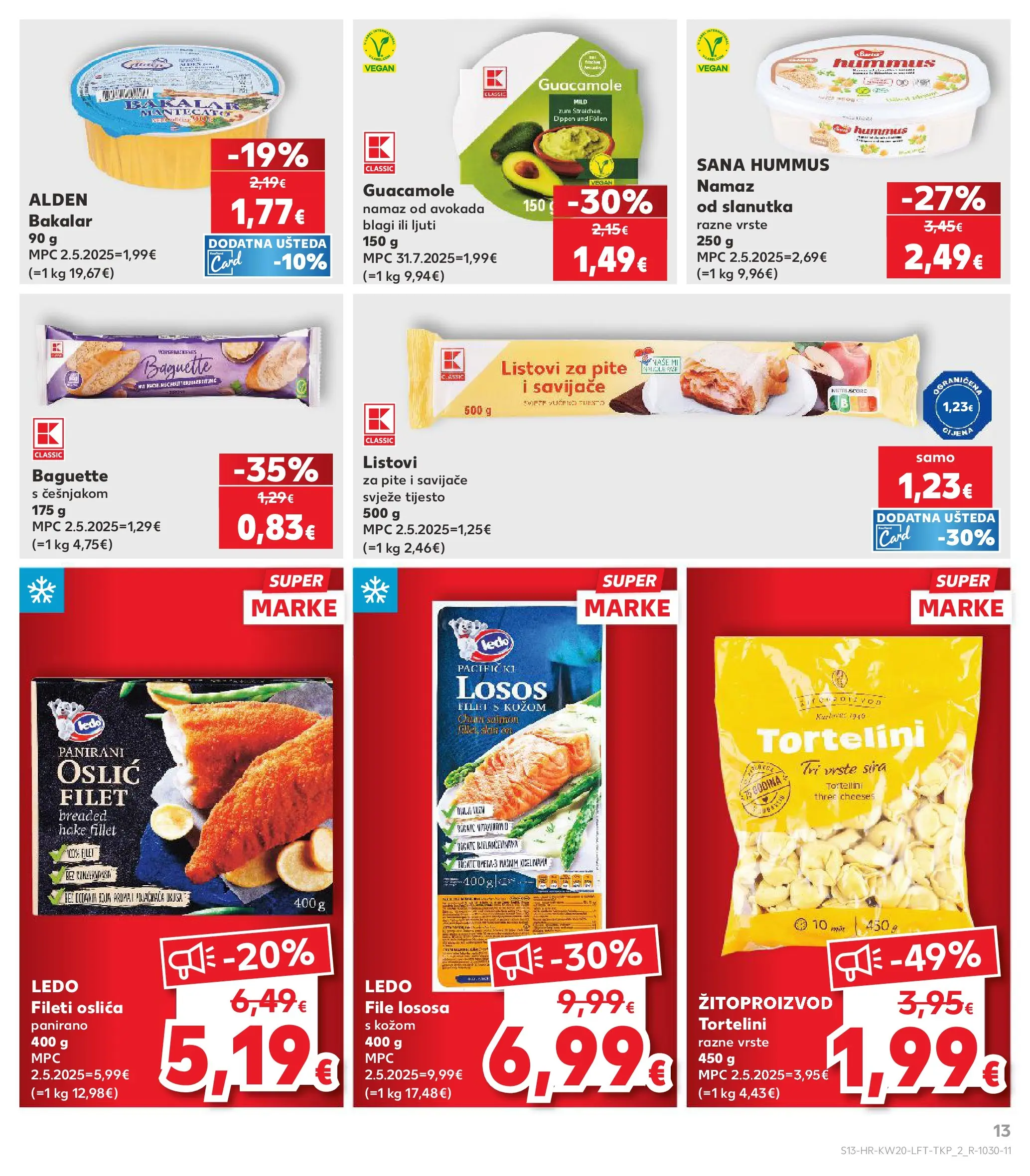 Kaufland - Kaufland katalog do 19.05.2026 novi od 12.05.2026 na listanje > letak digitalni | Stranica: 13 | Proizvodi: Listovi za pite, Ledo, Losos, Oslić