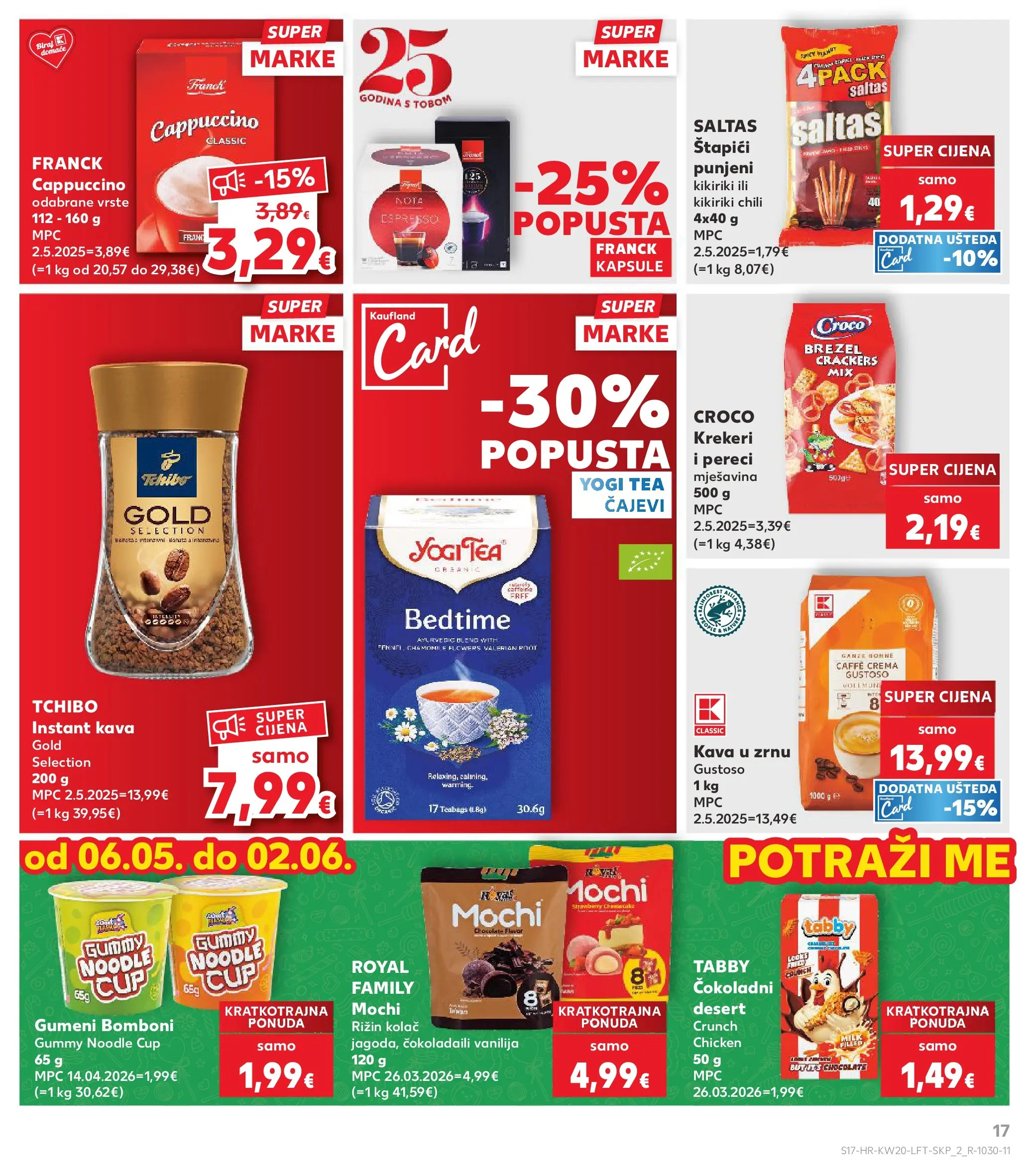 Kaufland - Kaufland katalog do 19.05.2026 novi od 12.05.2026 na listanje > letak digitalni | Stranica: 17 | Proizvodi: Kikiriki, Krekeri, Štapići, Pereci