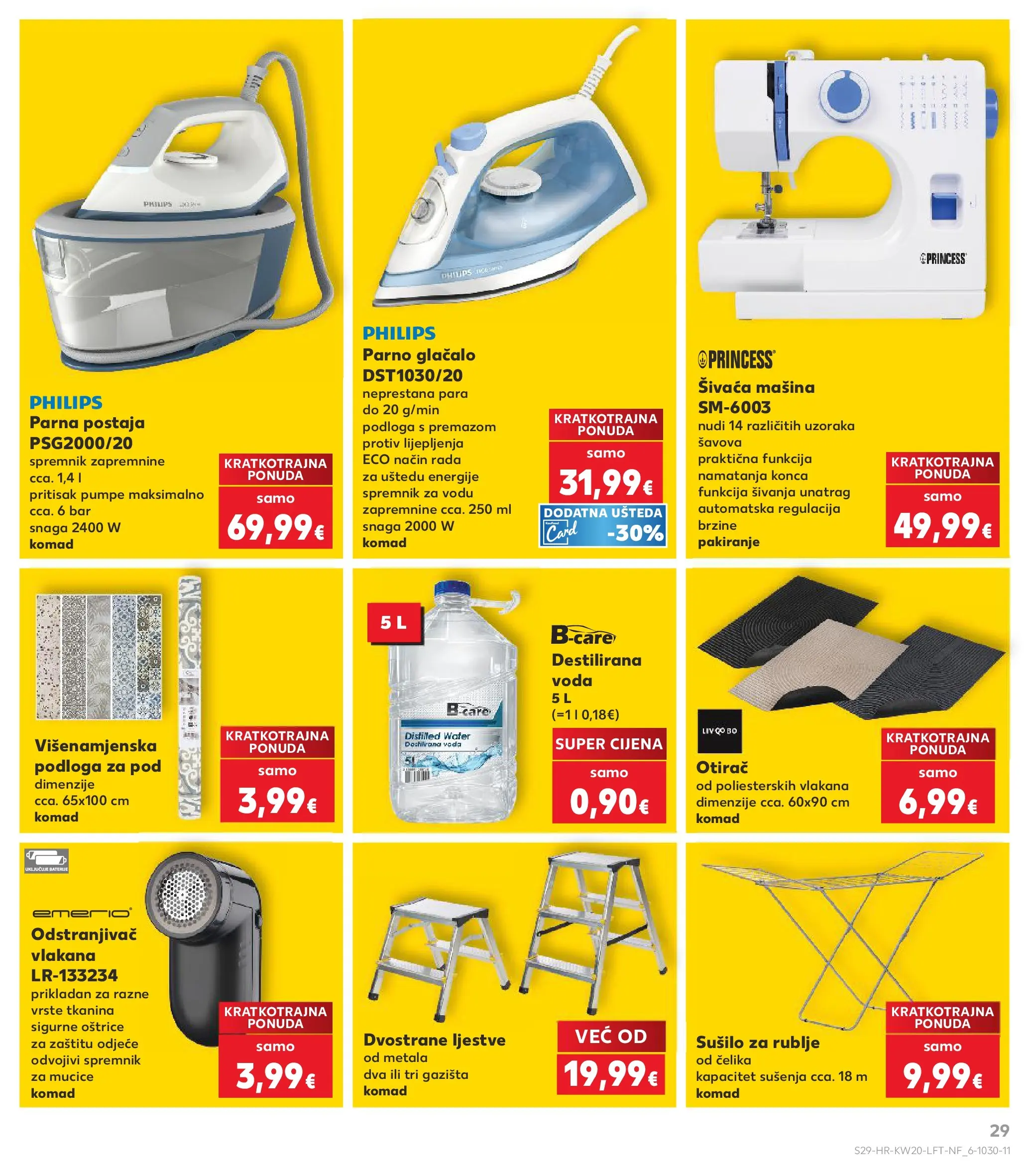 Kaufland - Kaufland katalog do 19.05.2026 novi od 12.05.2026 na listanje > letak digitalni | Stranica: 29 | Proizvodi: Parna postaja, Destilirana voda, Ljestve, Voda