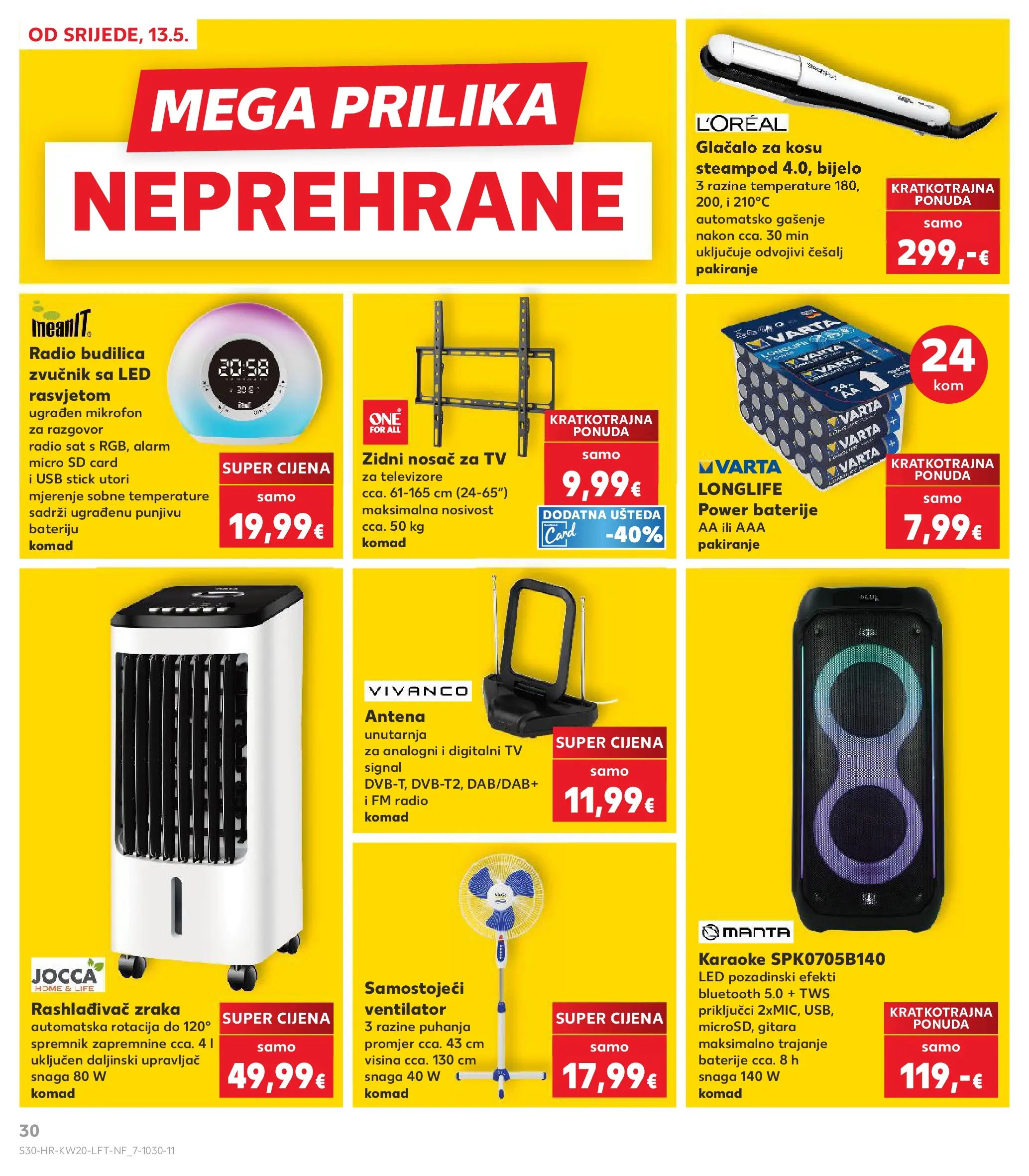 Kaufland - Kaufland katalog do 19.05.2026 novi od 12.05.2026 na listanje > letak digitalni | Stranica: 30 | Proizvodi: Sat, Budilica, Mikrofon, USB