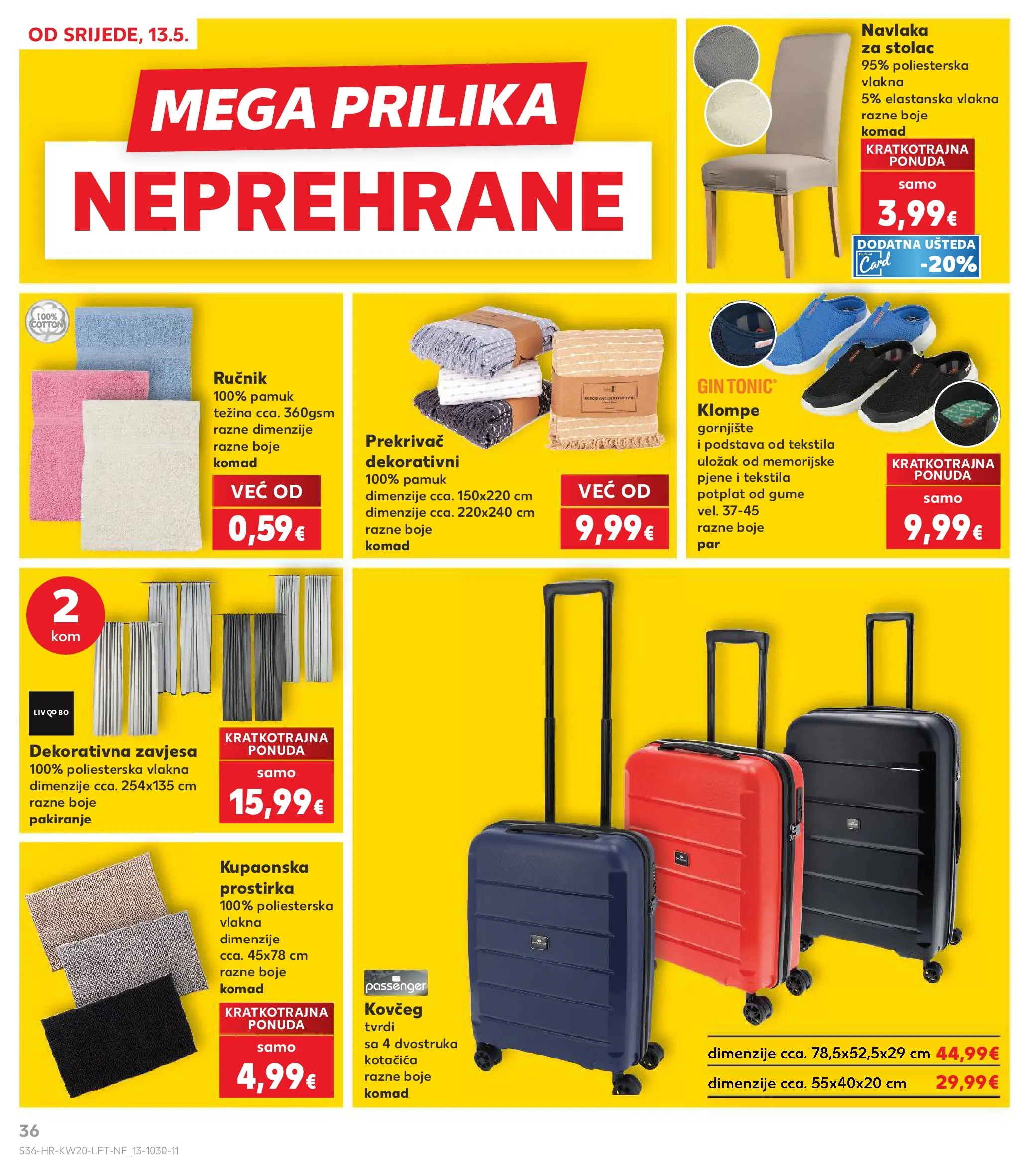 Kaufland - Kaufland katalog do 19.05.2026 novi od 12.05.2026 na listanje > letak digitalni | Stranica: 36 | Proizvodi: Gin, Ručnik, Zavjesa, Tonic