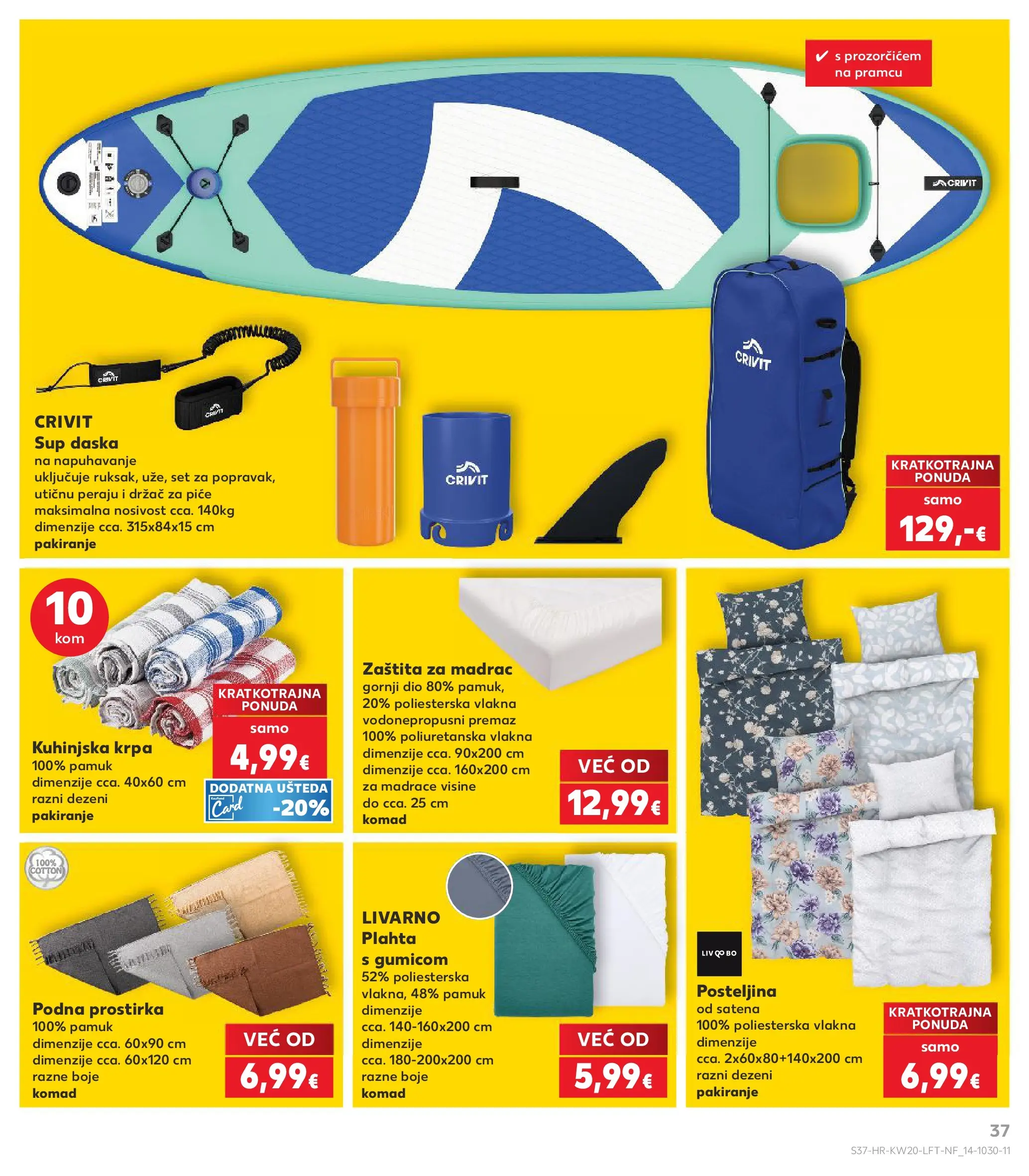Kaufland - Kaufland katalog do 19.05.2026 novi od 12.05.2026 na listanje > letak digitalni | Stranica: 37 | Proizvodi: Madrac, Krpa, Plahta, Posteljina