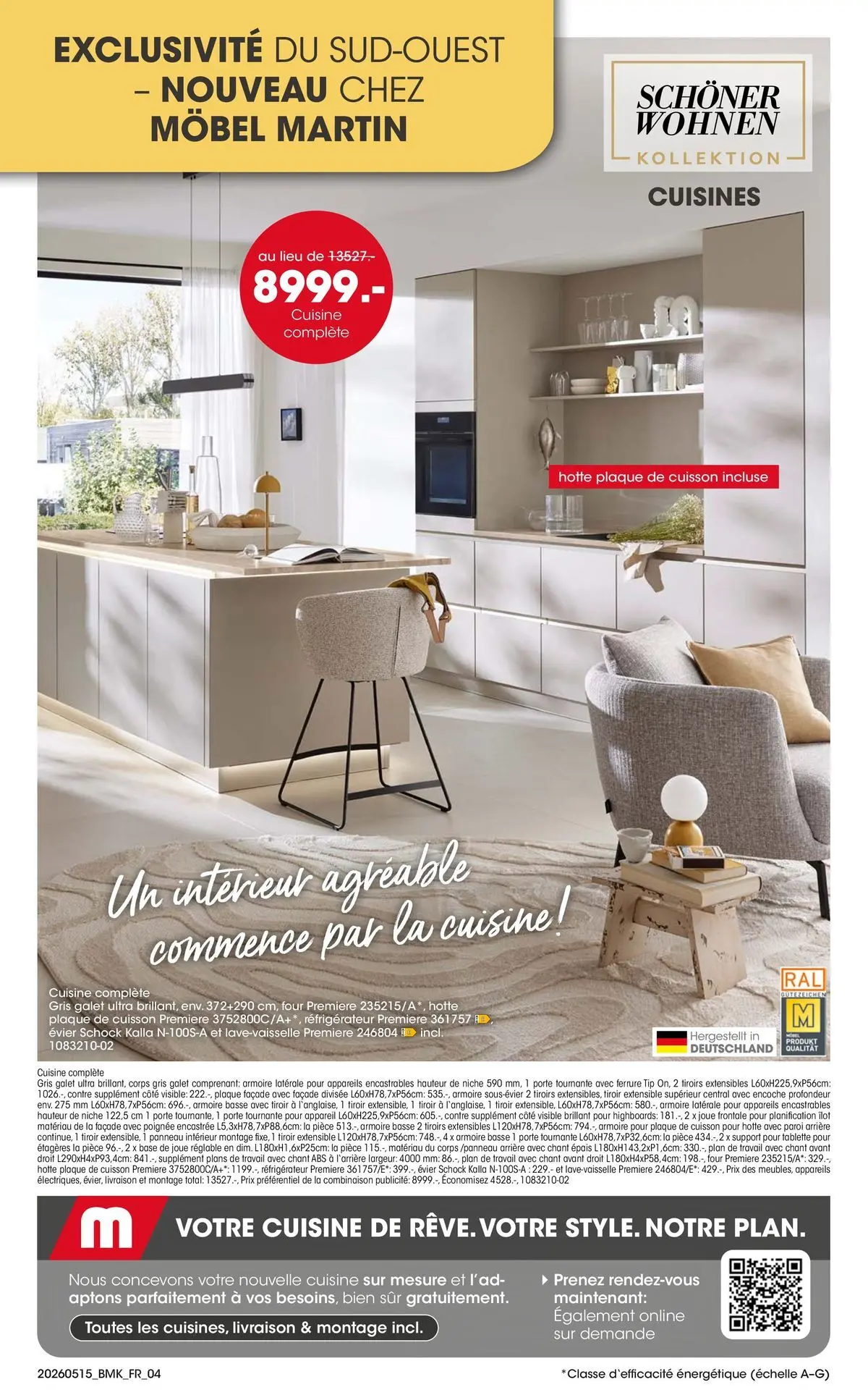 Möbel Martin - Möbel Martin: Offres hebdomadaires à partir du 15/05/2026 - promo en ligne | Page: 4 | Produits: Four, Plaque de cuisson, Porte, Tiroirs