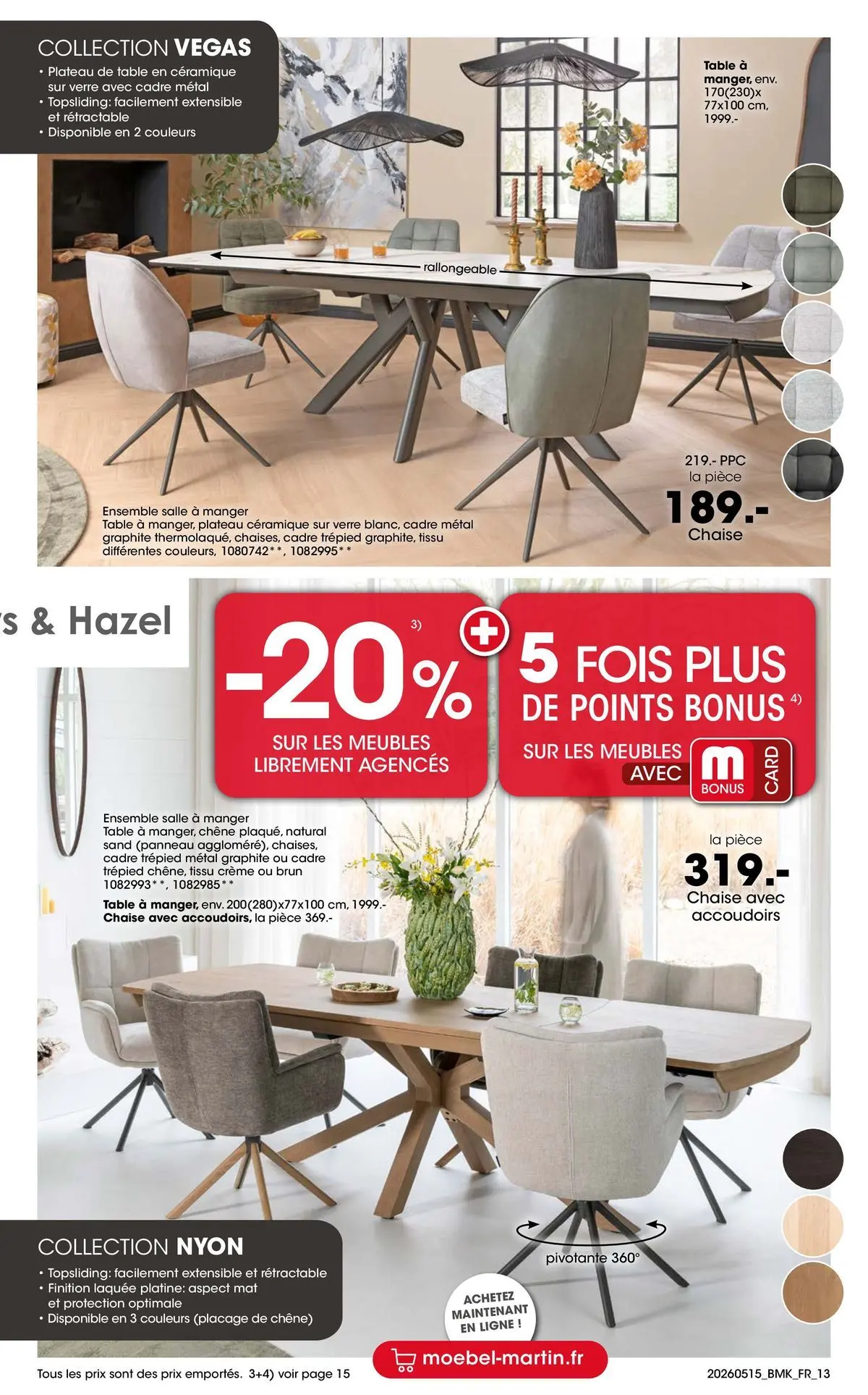 Möbel Martin - Möbel Martin: Offres hebdomadaires à partir du 15/05/2026 - promo en ligne | Page: 13 | Produits: Table, Chaise, Crème, Cadre