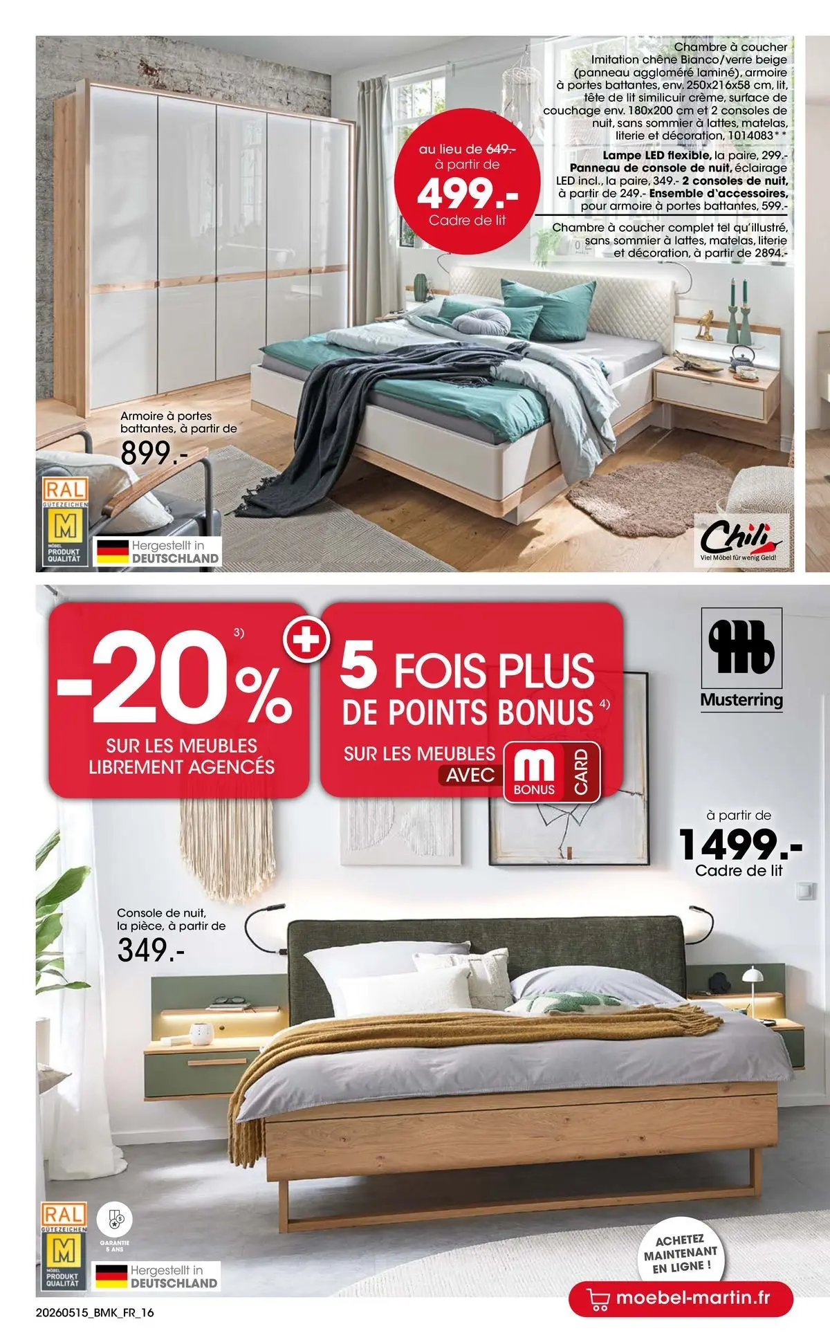 Möbel Martin - Möbel Martin: Offres hebdomadaires à partir du 15/05/2026 - promo en ligne | Page: 16 | Produits: lampe LED, Lit, Portes, Lampe