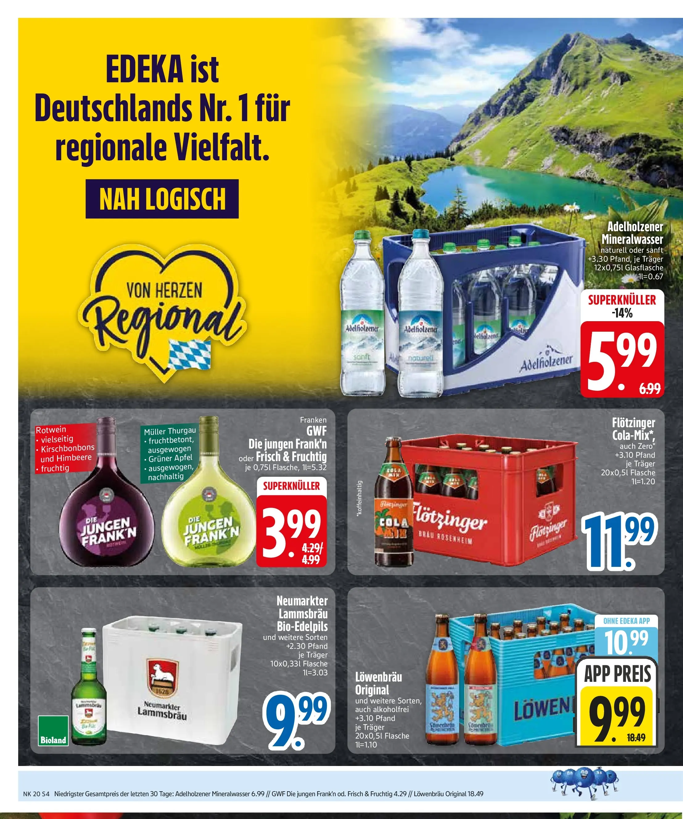 Edeka prospekt Pfaffenhofen/Ilm	 (ab 10.05.2026) » Angebote Online | Seite: 6 | Produkte: Cola, Adelholzener, Mineralwasser, Himbeere