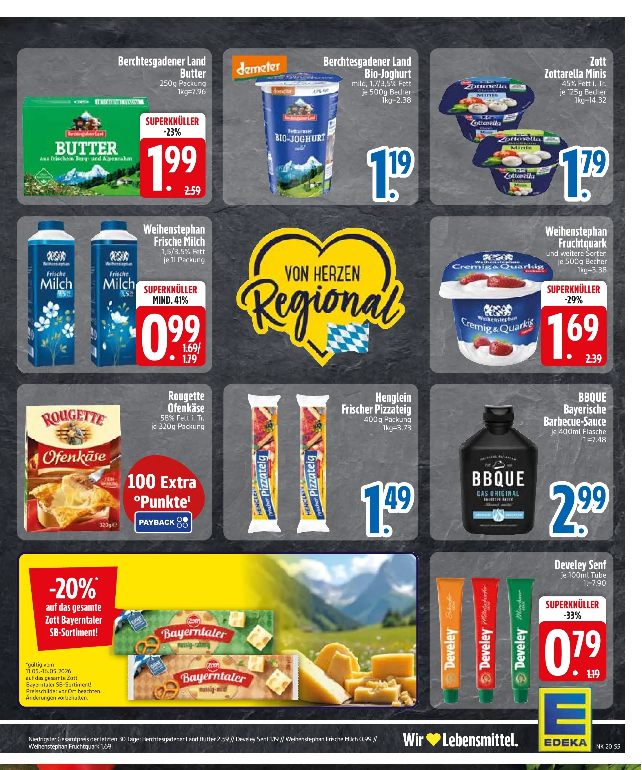 Edeka prospekt Pfaffenhofen/Ilm	 (ab 10.05.2026) » Angebote Online | Seite: 7 | Produkte: Milch, Mozzarella, Rougette ofenkase, Pizza