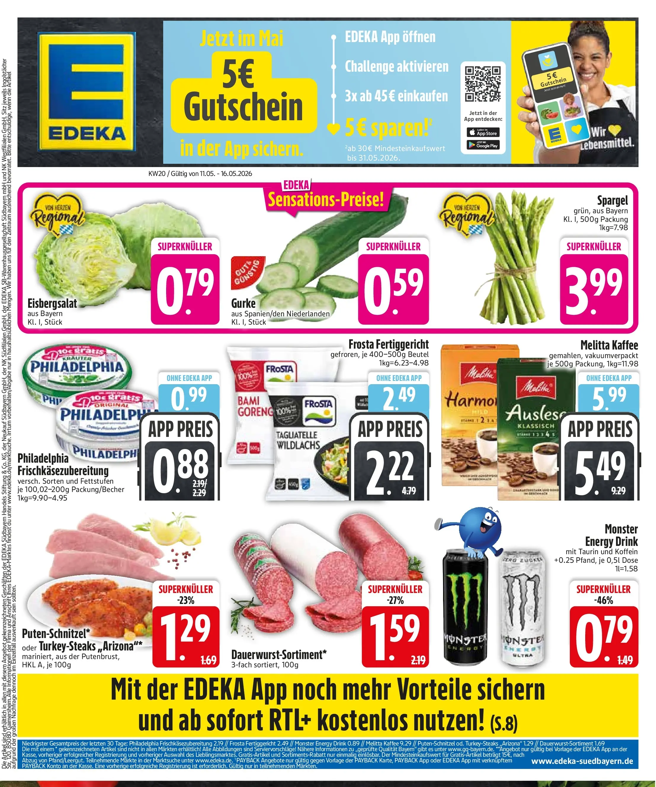 Edeka prospekt Pfaffenhofen/Ilm	 (ab 10.05.2026) » Angebote Online | Seite: 3 | Produkte: Energy, Philadelphia, Eisbergsalat, Putenschnitzel