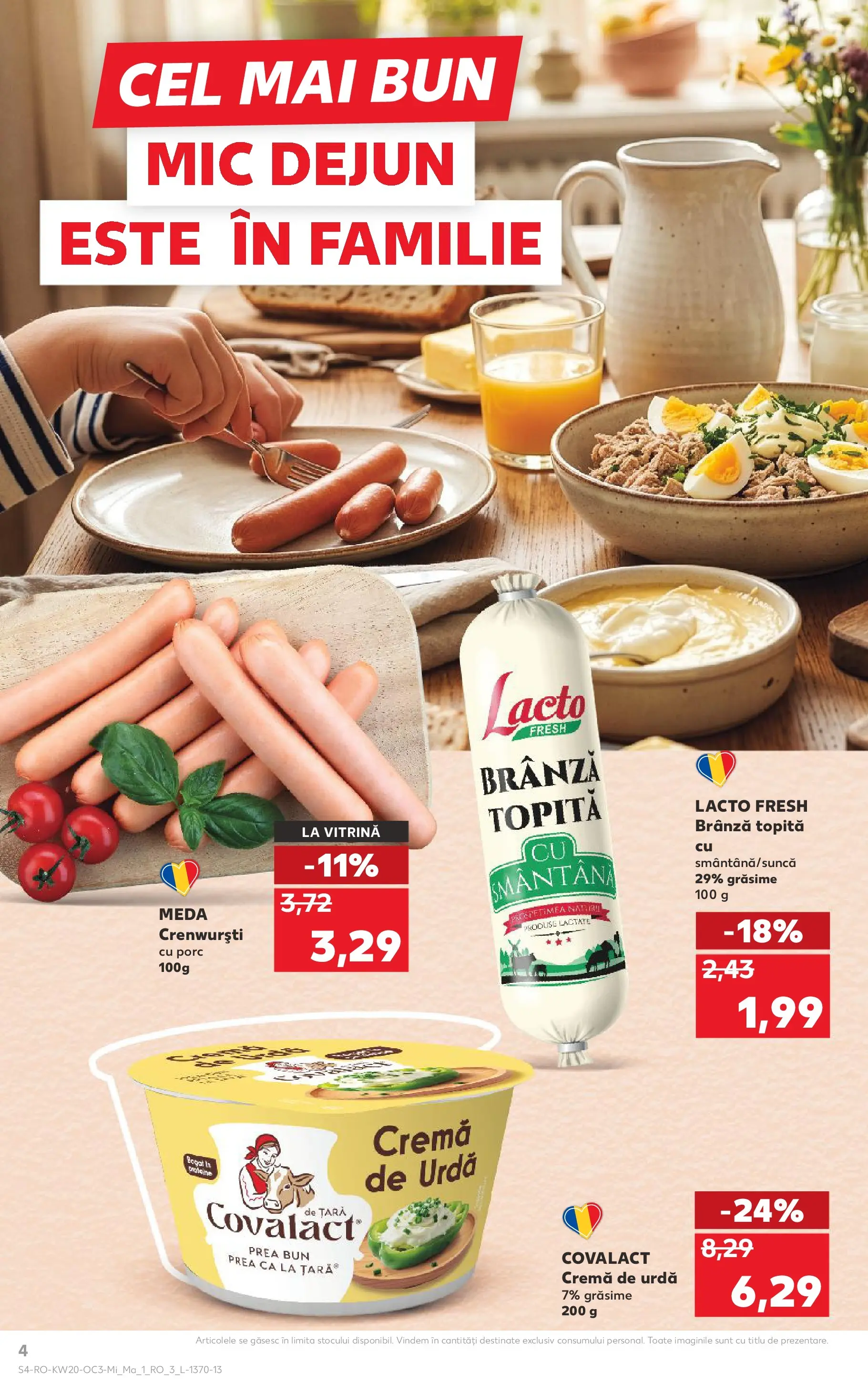 Kaufland Carei 13.05.2026 - Revista si Oferta | Pagină: 4 | Produse: Vitrină, Brânză, Cremă, Smântână