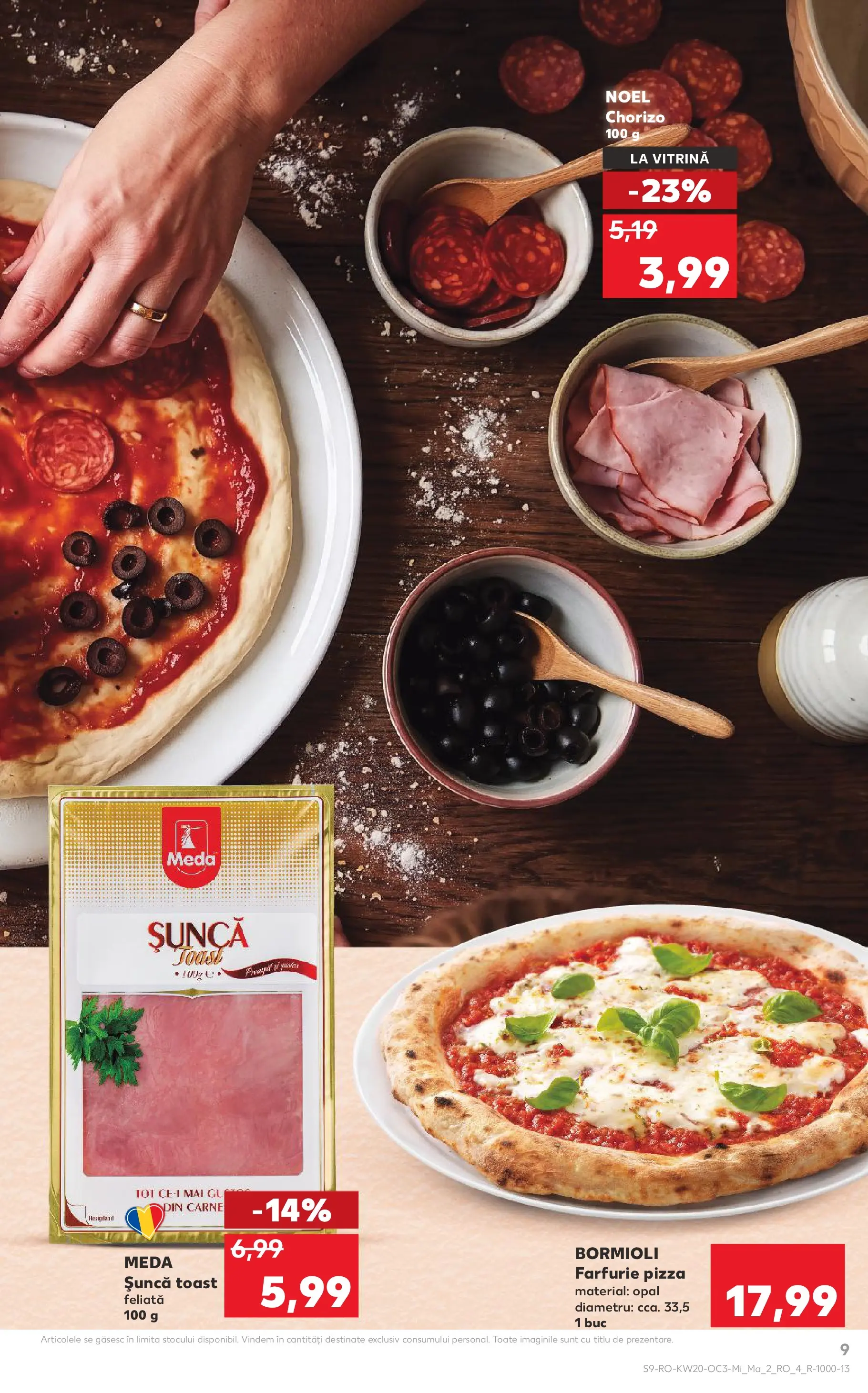 Kaufland Viseu de Sus 12.05.2026 - Revista si Oferta | Pagină: 9 | Produse: Vitrină, Farfurie, Șuncă, Pizza