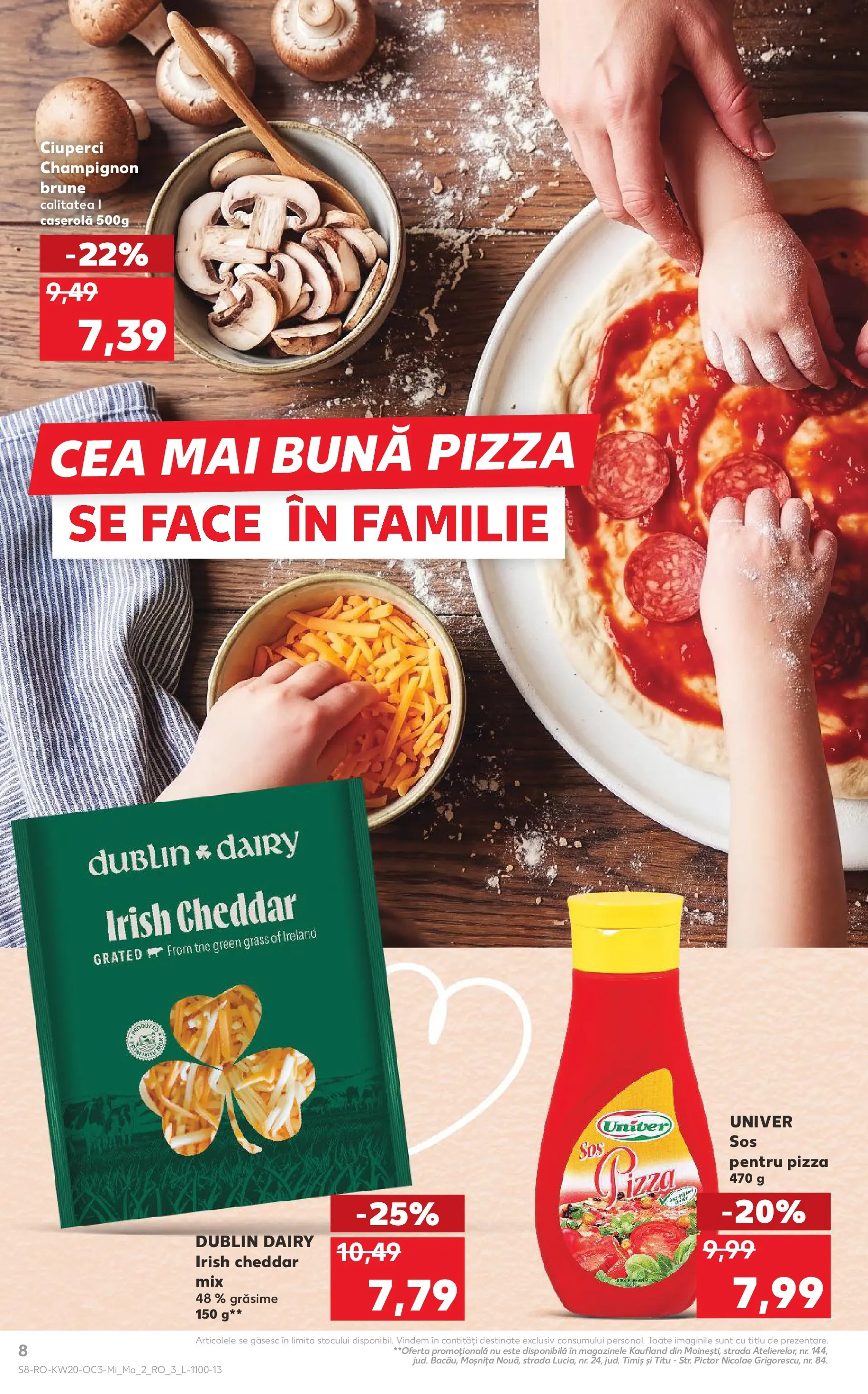 Kaufland Brăila 13.05.2026 - Revista si Oferta | Pagină: 8 | Produse: Ciuperci, Pizza, Sos