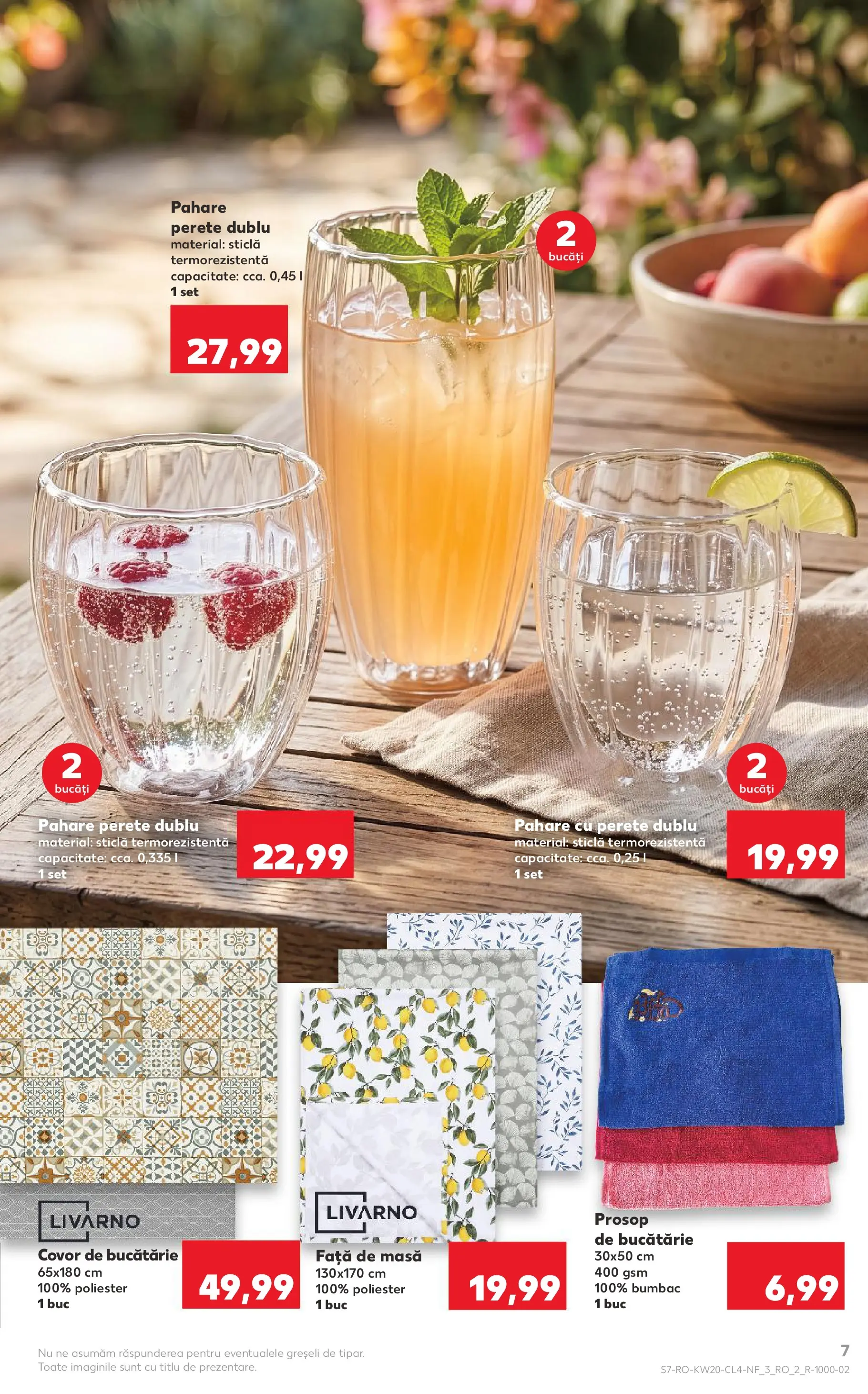 Kaufland Galați 12.05.2026 - Revista si Oferta | Pagină: 7 | Produse: Pahare, Față de masă, Bucătărie, Covor