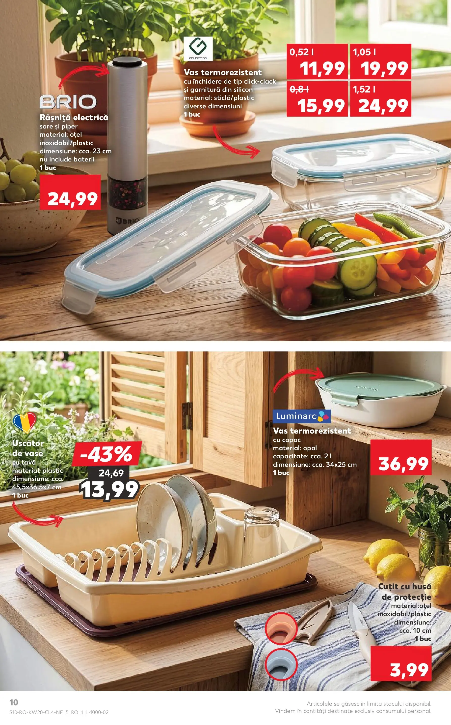 Kaufland Galați 12.05.2026 - Revista si Oferta | Pagină: 10 | Produse: Cuțit, Baterii, Sare, Piper