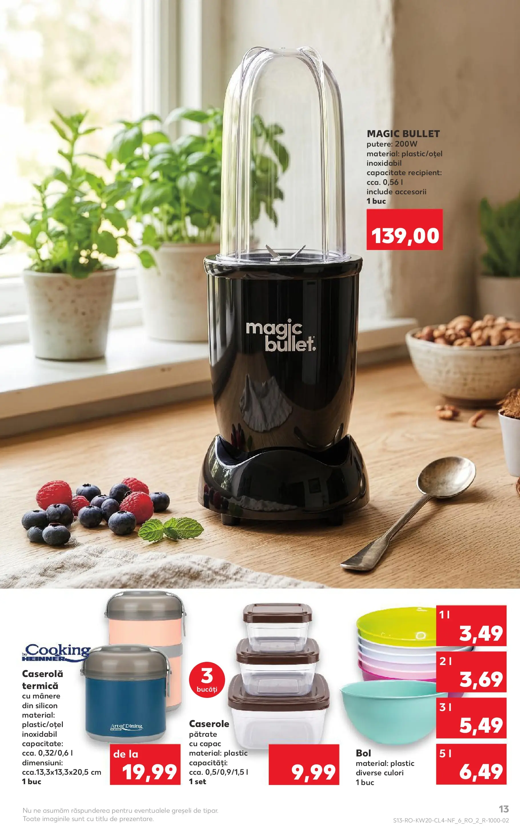 Kaufland Galați 12.05.2026 - Revista si Oferta | Pagină: 13 | Produse: Blender, Caserole, Bol