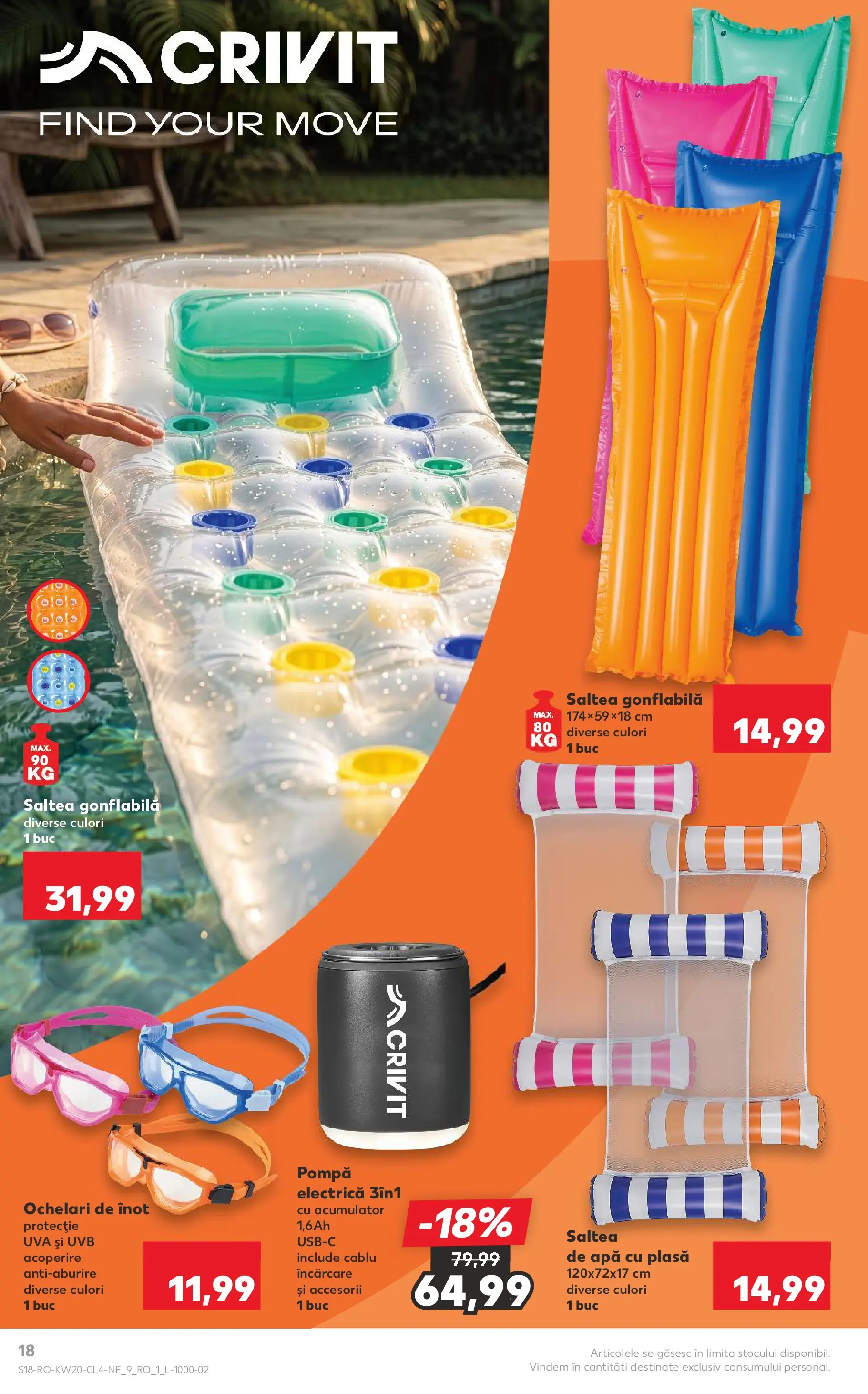 Kaufland Galați 12.05.2026 - Revista si Oferta | Pagină: 18 | Produse: Cablu, Saltea, Saltea gonflabilă, Apă