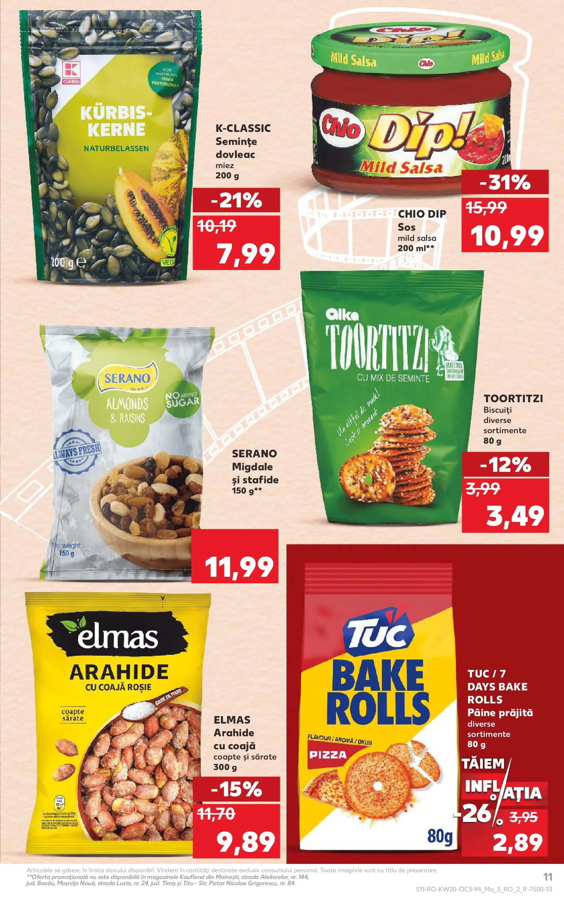 Kaufland Viseu de Sus 12.05.2026 - Revista si Oferta | Pagină: 11 | Produse: Dovleac, Semințe, Biscuiți, Stafide