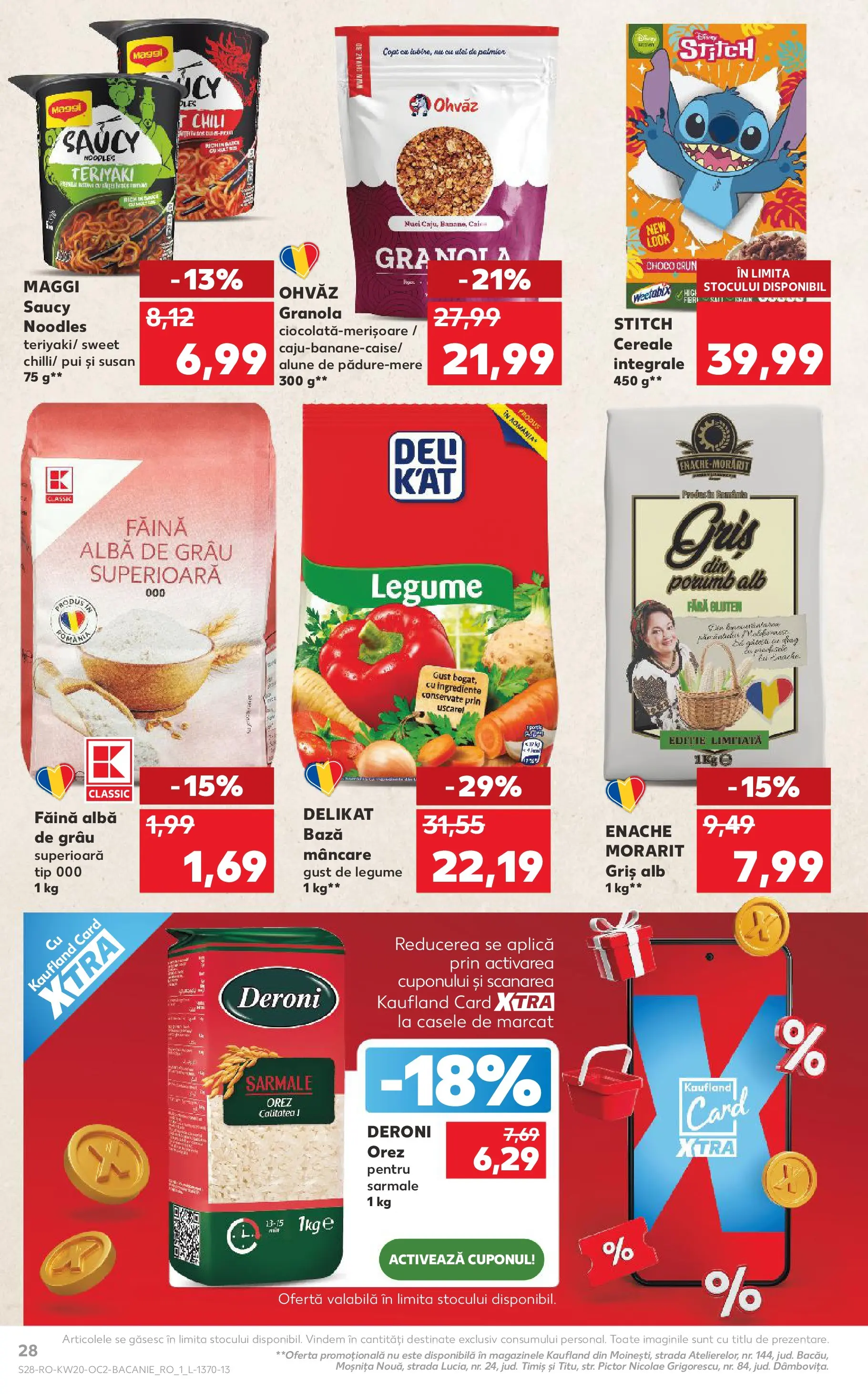Kaufland Slatina 13.05.2026 - Revista si Oferta | Pagină: 28 | Produse: Alune, Orez, Nuci, Legume