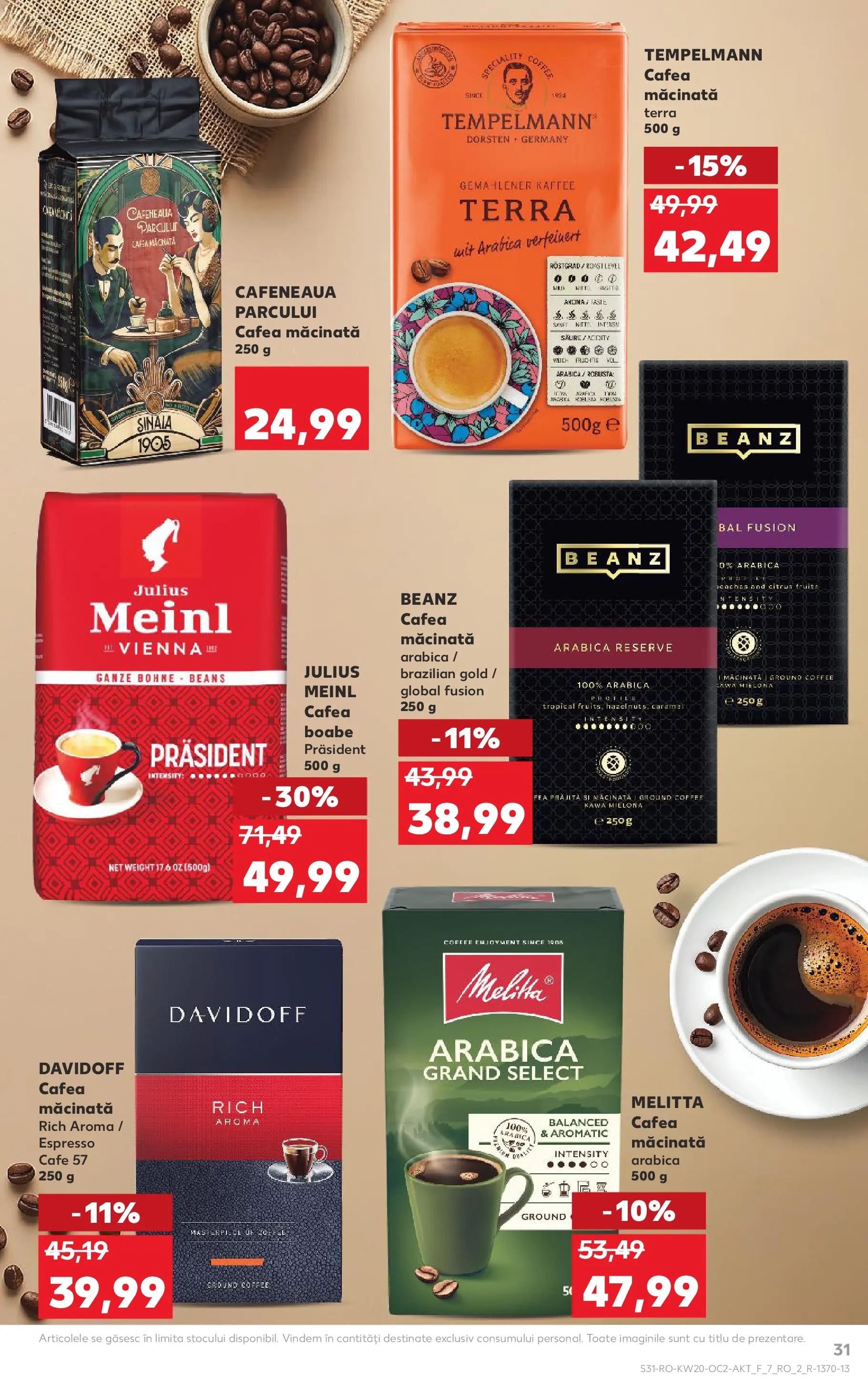 Kaufland Slatina 13.05.2026 - Revista si Oferta | Pagină: 31 | Produse: Cafea
