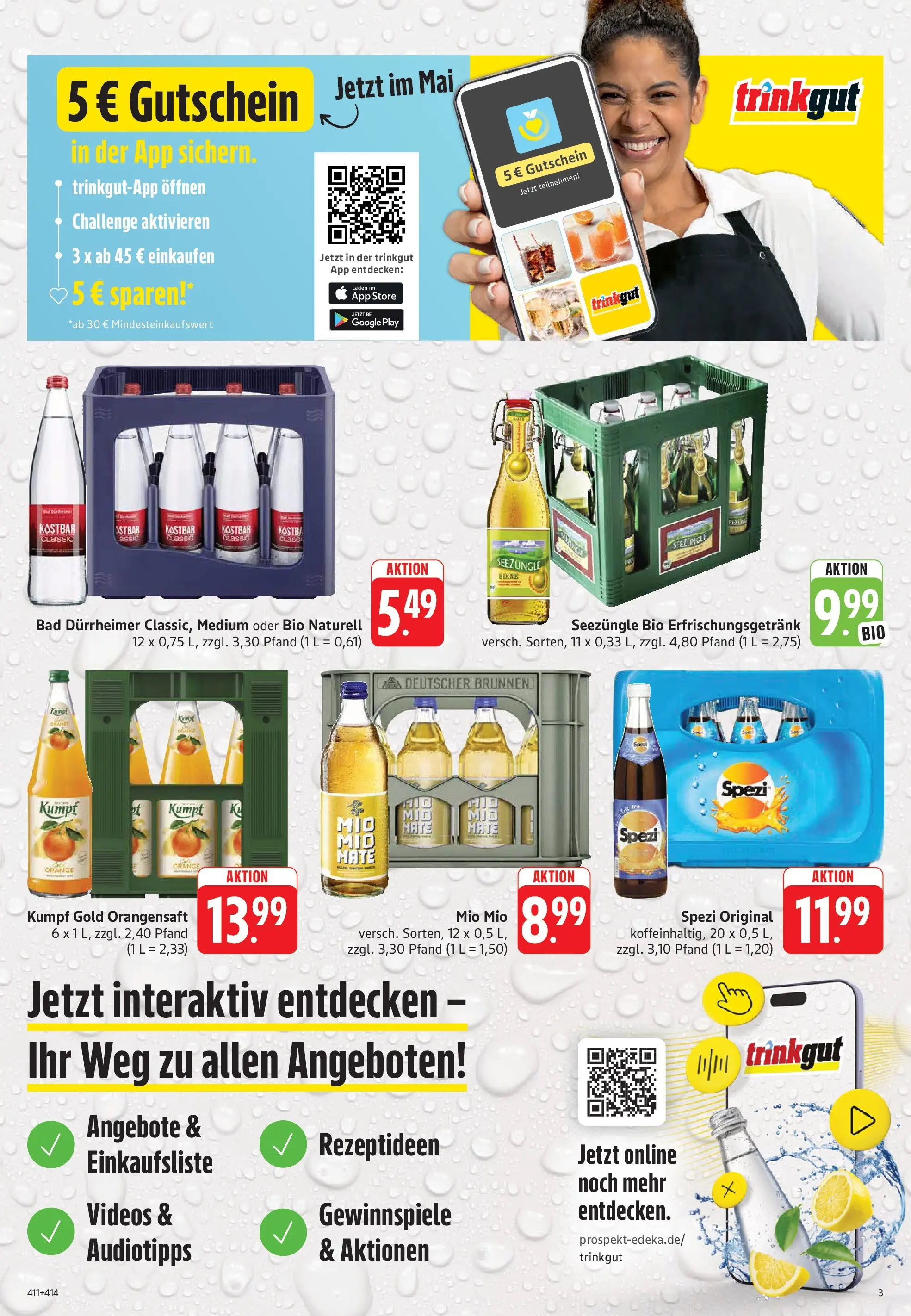 Trinkgut Prospekt Karlsbad - Langensteinbach	 (ab 10.05.2026) » Angebote online | Seite: 3 | Produkte: Bad, Orangensaft