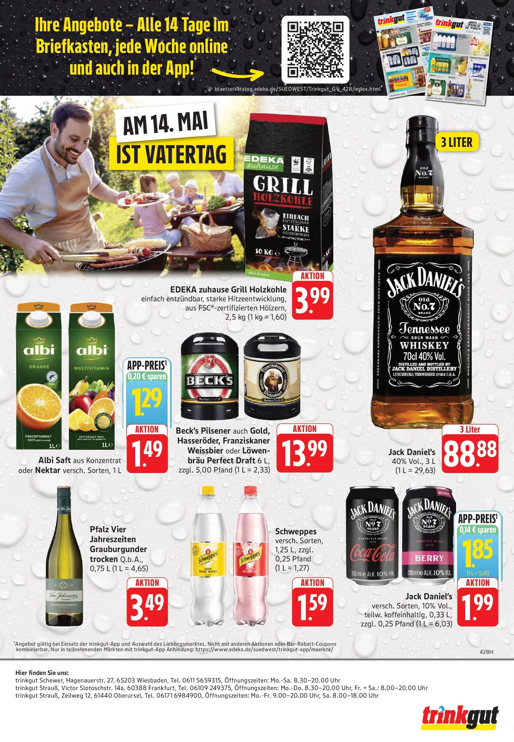 Trinkgut Prospekt Wiesbaden	 (ab 10.05.2026) » Angebote online | Seite: 8 | Produkte: Coca cola, Weißbier, Whiskey, Uhr