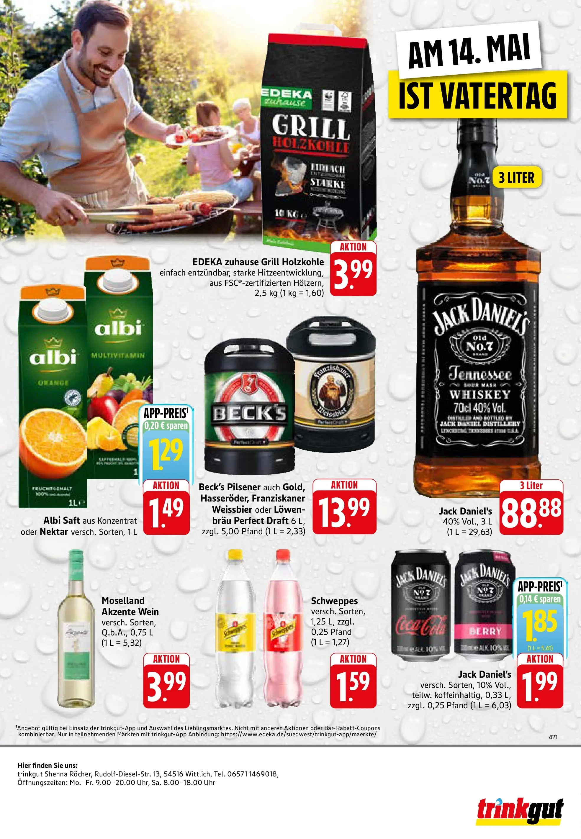 Trinkgut Prospekt Wittlich	 (ab 10.05.2026) » Angebote online | Seite: 8 | Produkte: Grill, Schweppes, Saft, Whiskey